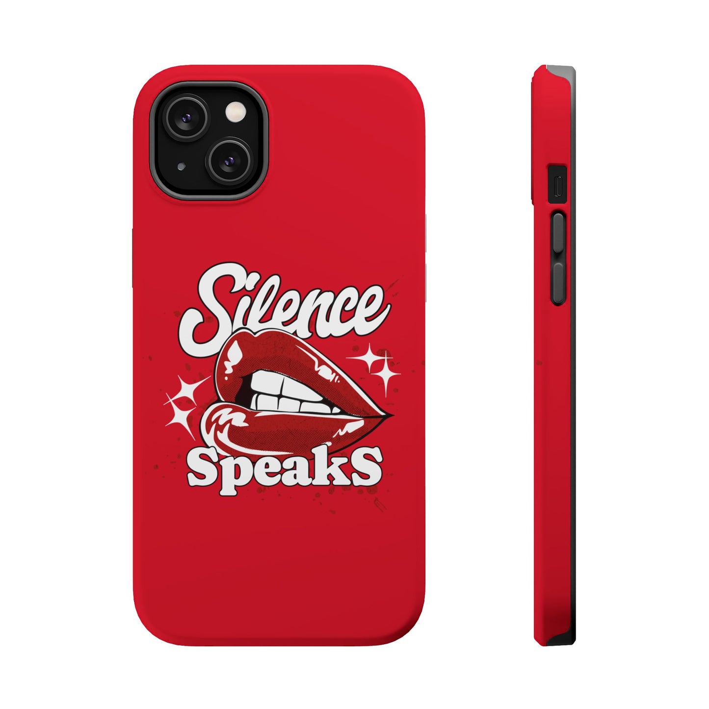 Bold Expression Magnetic Tough Cases, Phone Cover, Gift for Her, Pop Art, Trendy Accessory, Silence Speaks Design