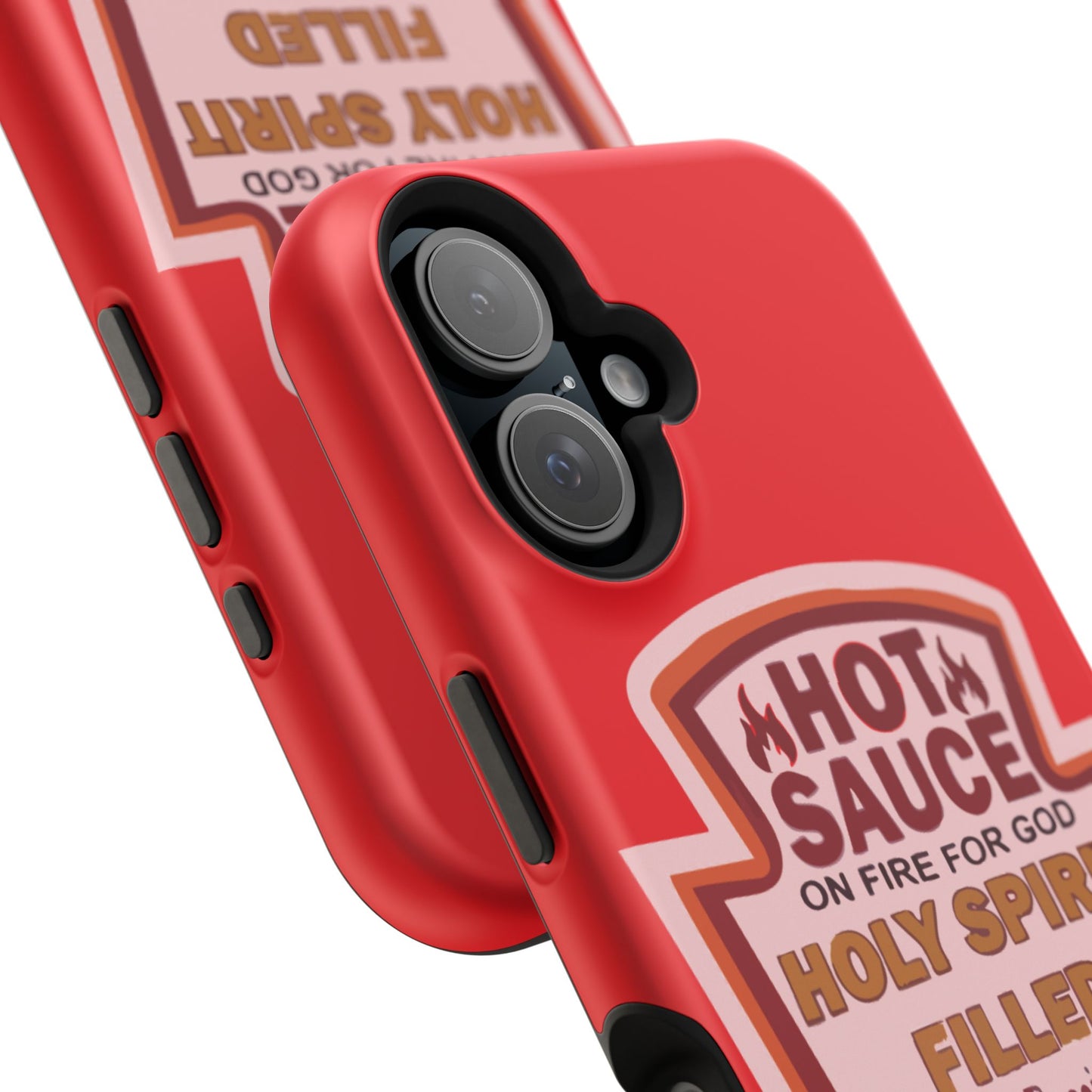 Holy Spirit Hot Sauce Phone Cases - Impact-Resistant, Christian Gift, Spiritual Reminder, Unique Design, Faith-Based Accessory