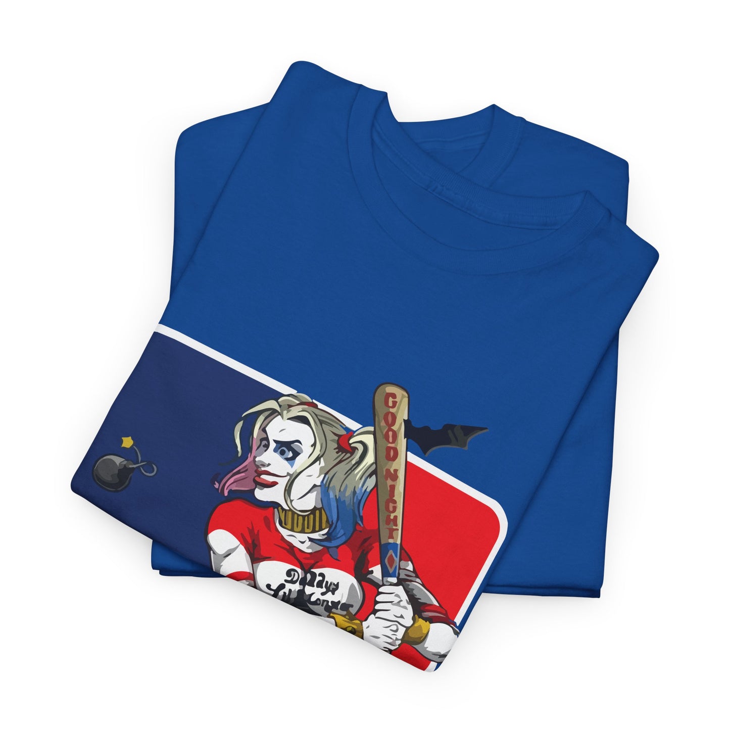 Unisex Baseball Graphic Tee - Harley Quinn DC Casual Wear for Sports Lovers