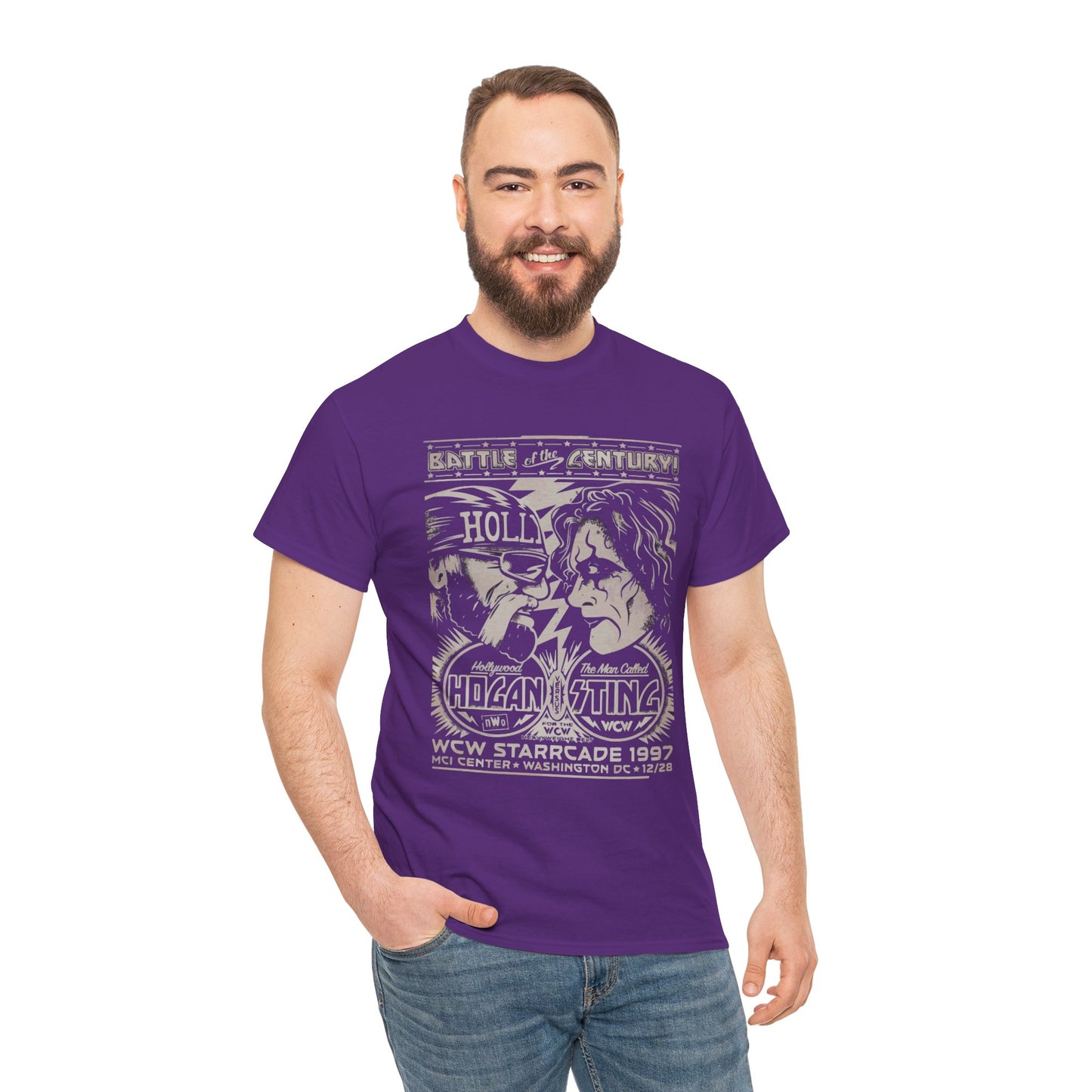 Vintage Wrestling Tee - Hulk vs Sting Retro Sports Nostalgia - Classic WCW Unisex Heavy Cotton Tee