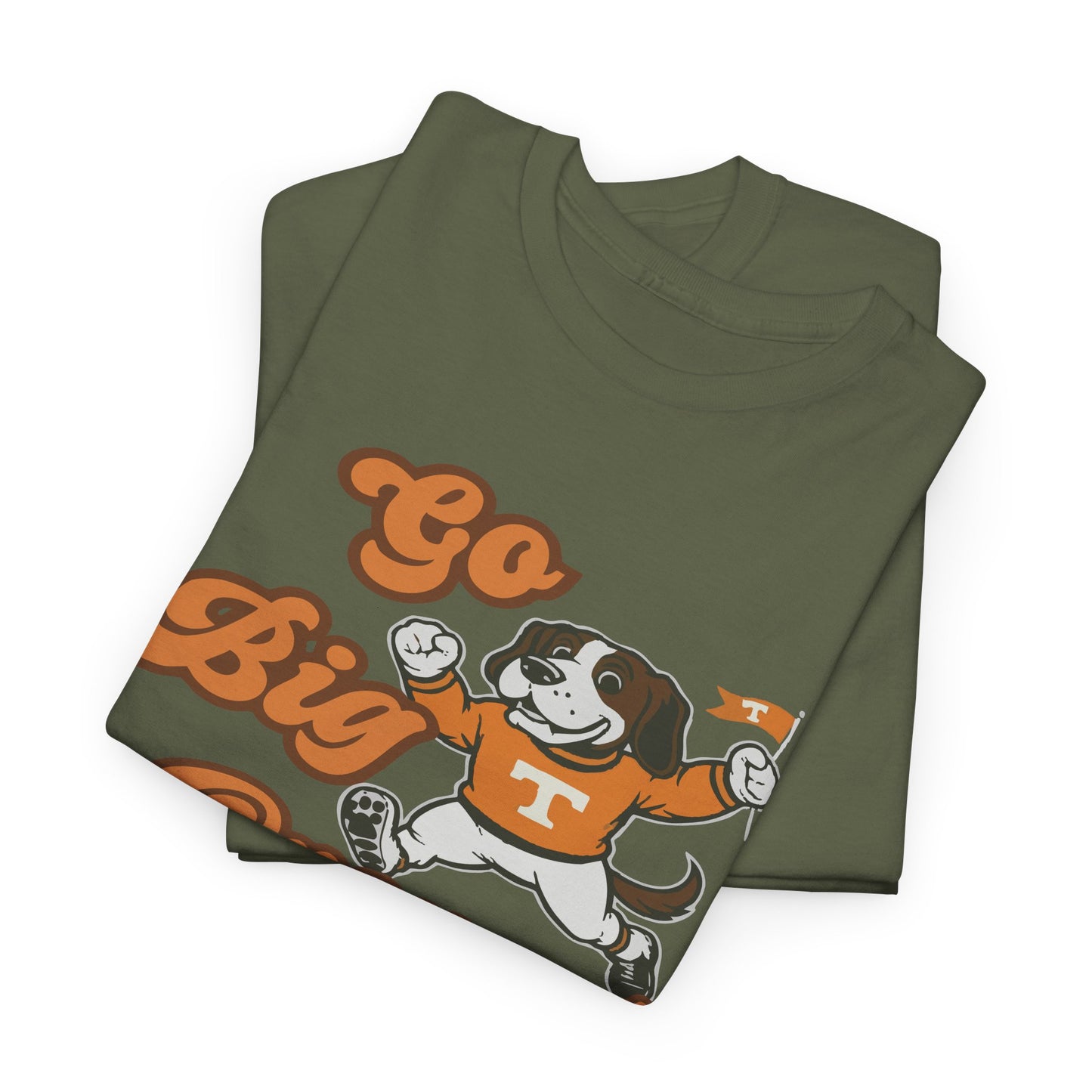 Go Big Orange Unisex Heavy Cotton Tee, Sports Fan Shirt, Casual Wear, College Game Day Top, Gift for Sports Enthusiasts
