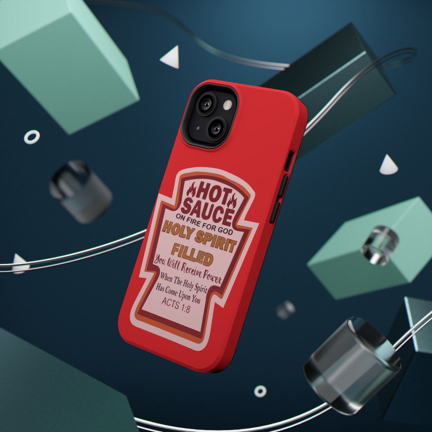 Holy Spirit Hot Sauce Phone Cases - Impact-Resistant, Christian Gift, Spiritual Reminder, Unique Design, Faith-Based Accessory