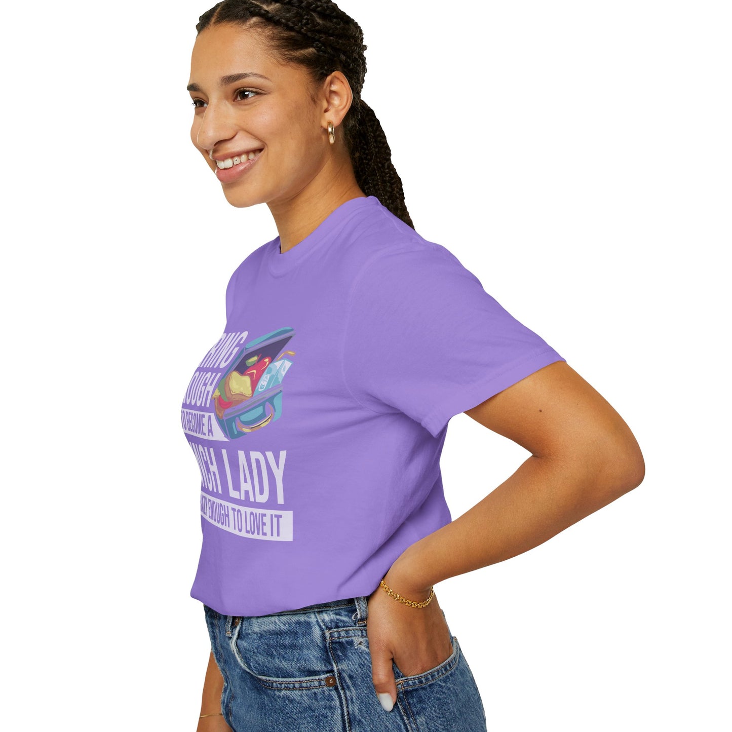 Lunch Lady Humor Unisex T-Shirt, Caring Enough to Become a Lunch Lady, Teacher Gift, Appreciation Gift, Funny T-Shirt, School Staff Tee