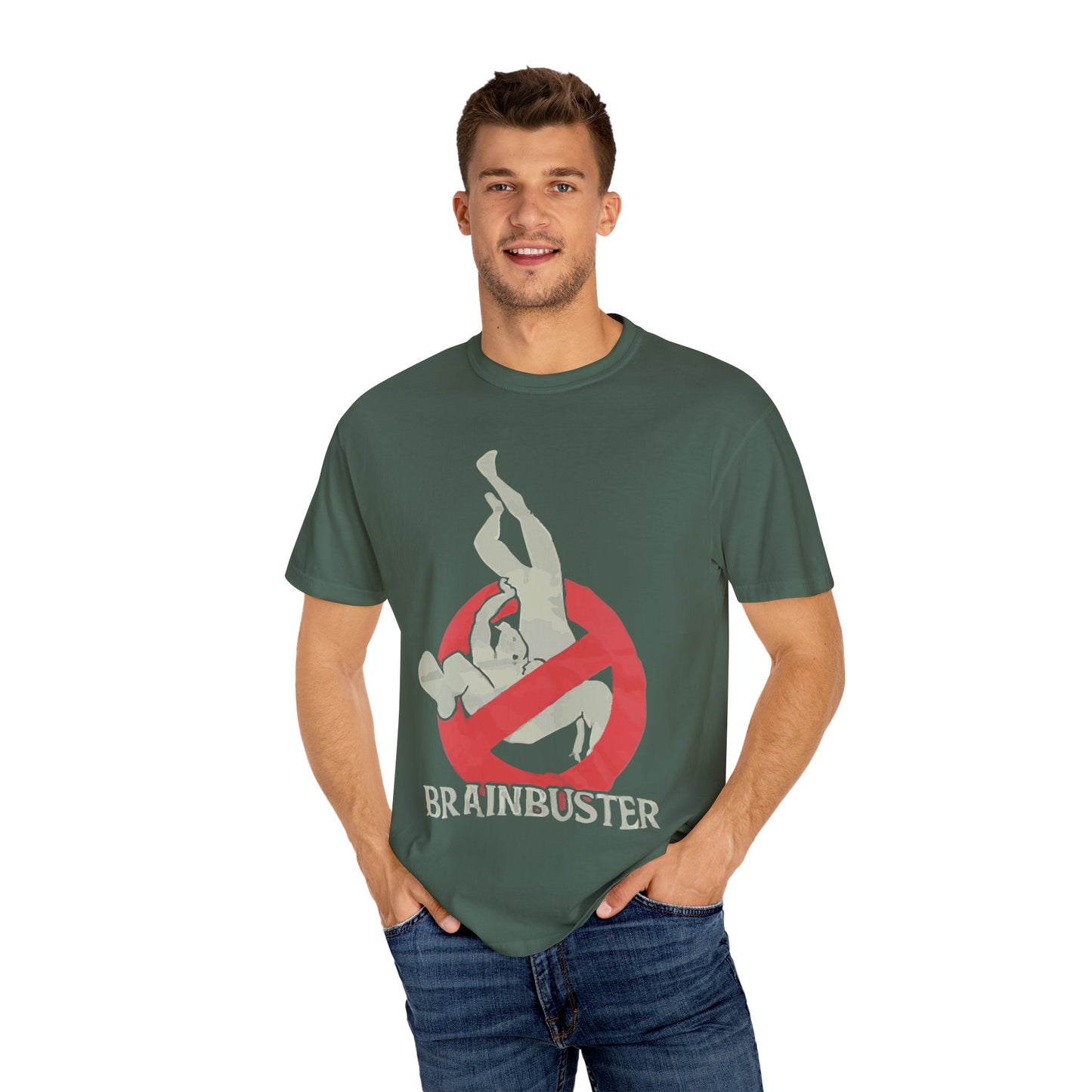 Unisex Fun Graphic T-Shirt, Graphic Tee, Casual Wear, Gift for Wrestling Fans, Brainbuster Design, Humor Apparel, Everyday Style