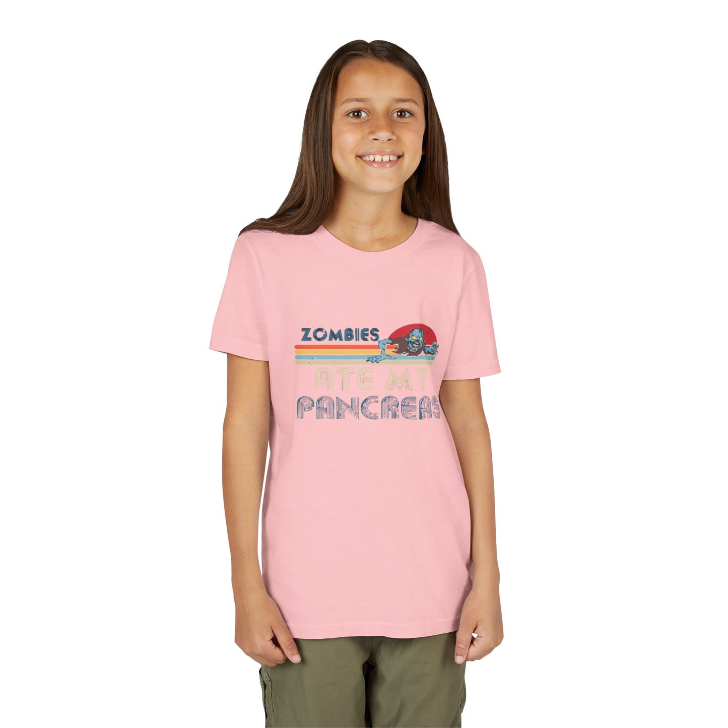 Youth Zombie Tee, Cute Graphic T-Shirt for Kids, Fun Short Sleeve Top, Halloween Costume, Gift for Little Horror Fans