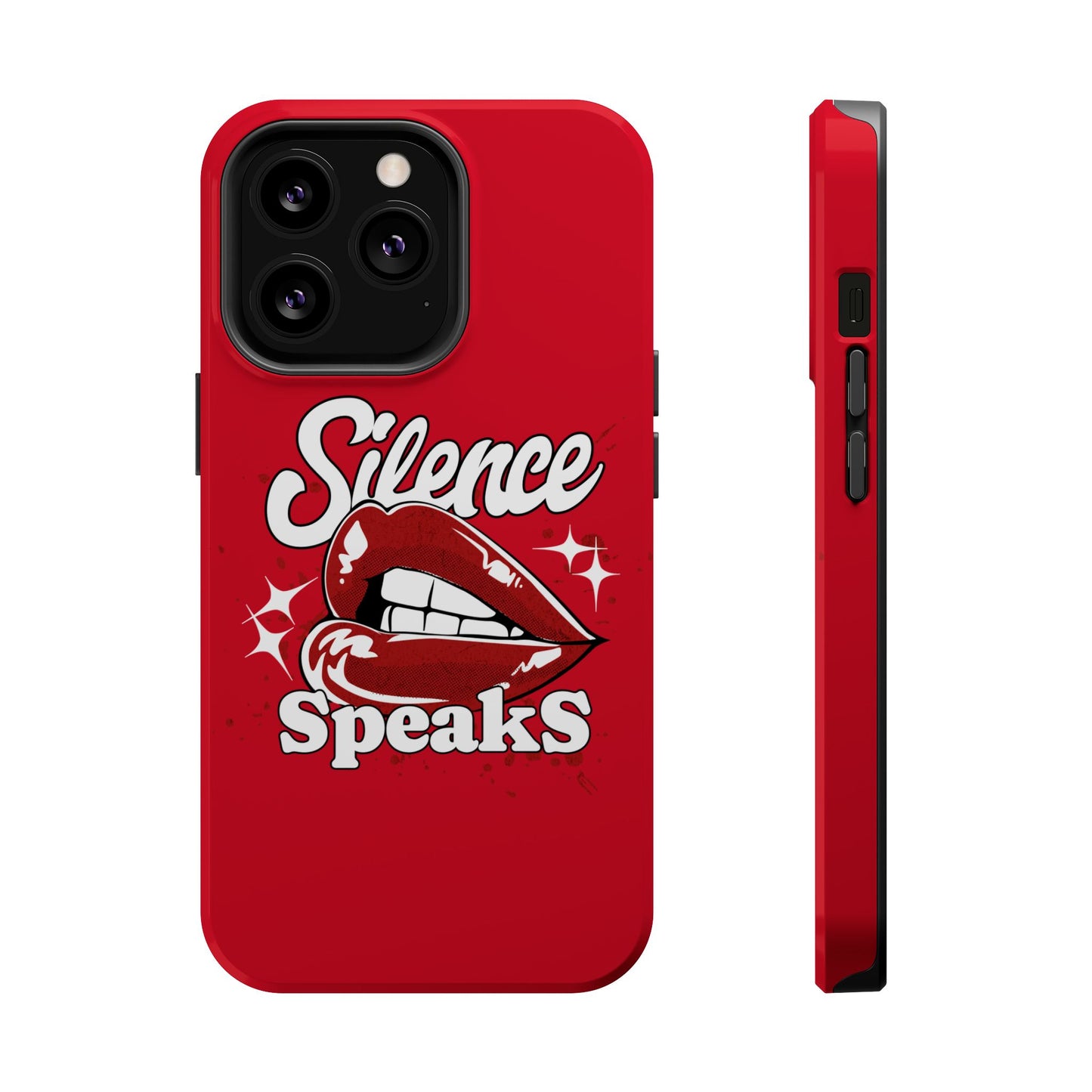 Bold Expression Magnetic Tough Cases, Phone Cover, Gift for Her, Pop Art, Trendy Accessory, Silence Speaks Design