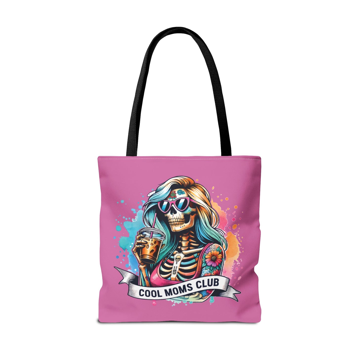Cool Moms Club Tote Bag, Fun Tote, Sisterhood Gift, Beach Bag, Halloween Accessory, Colorful Shoulder Bag
