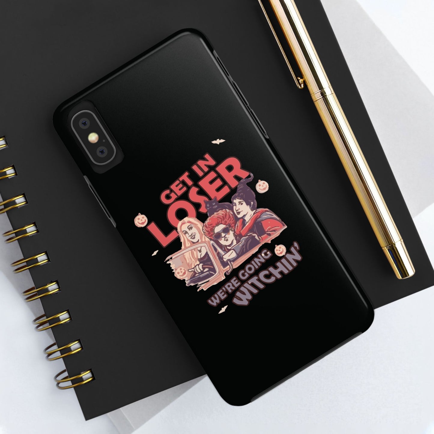 Witchy Tough Phone Case - Get in Loser Design, Halloween Gift, Spooky Style, Kawaii Aesthetic, Cell Phone Cover
