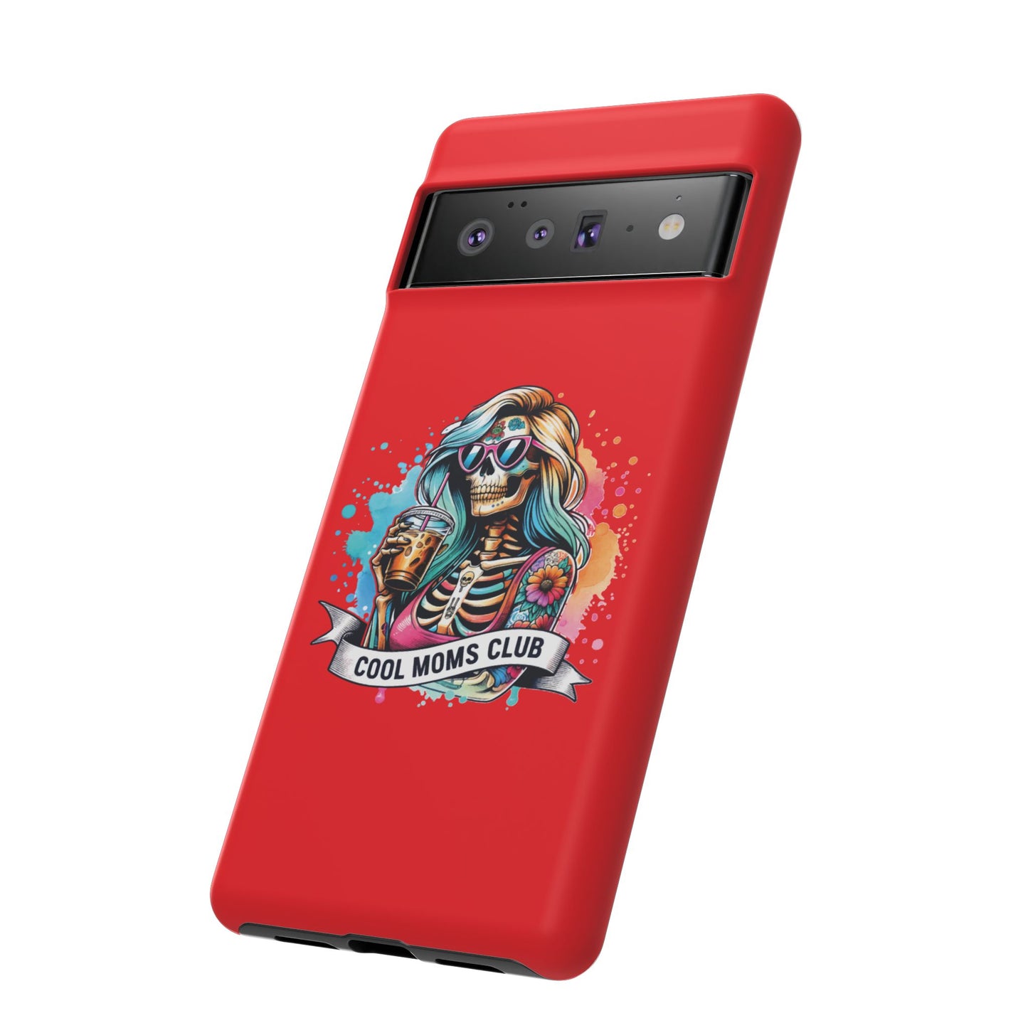 Cool Moms Club Phone Case - Tough Cases, Funky Phone Cover, Gift for Moms, Skeleton Design, Trendy Tech Accessories