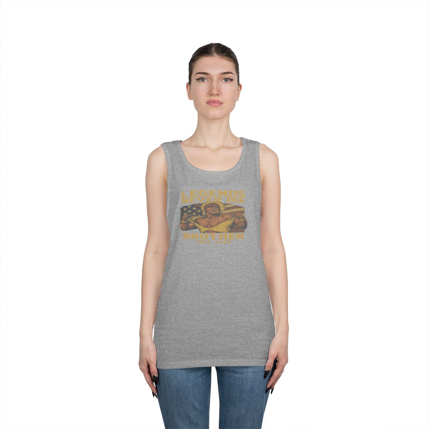 Unisex Heavy Cotton Tank Top | Legends Never Die Brother, Memorial Gift, Casual Wear, Summer Outfit, Unique Tribute