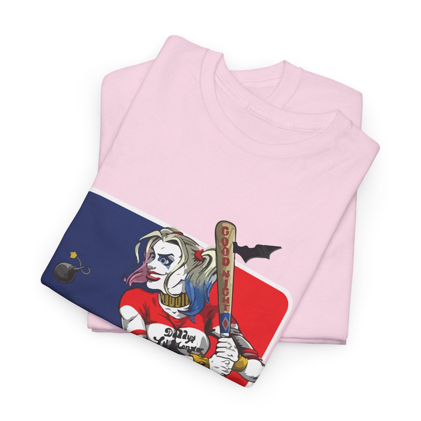 Unisex Baseball Graphic Tee - Harley Quinn DC Casual Wear for Sports Lovers
