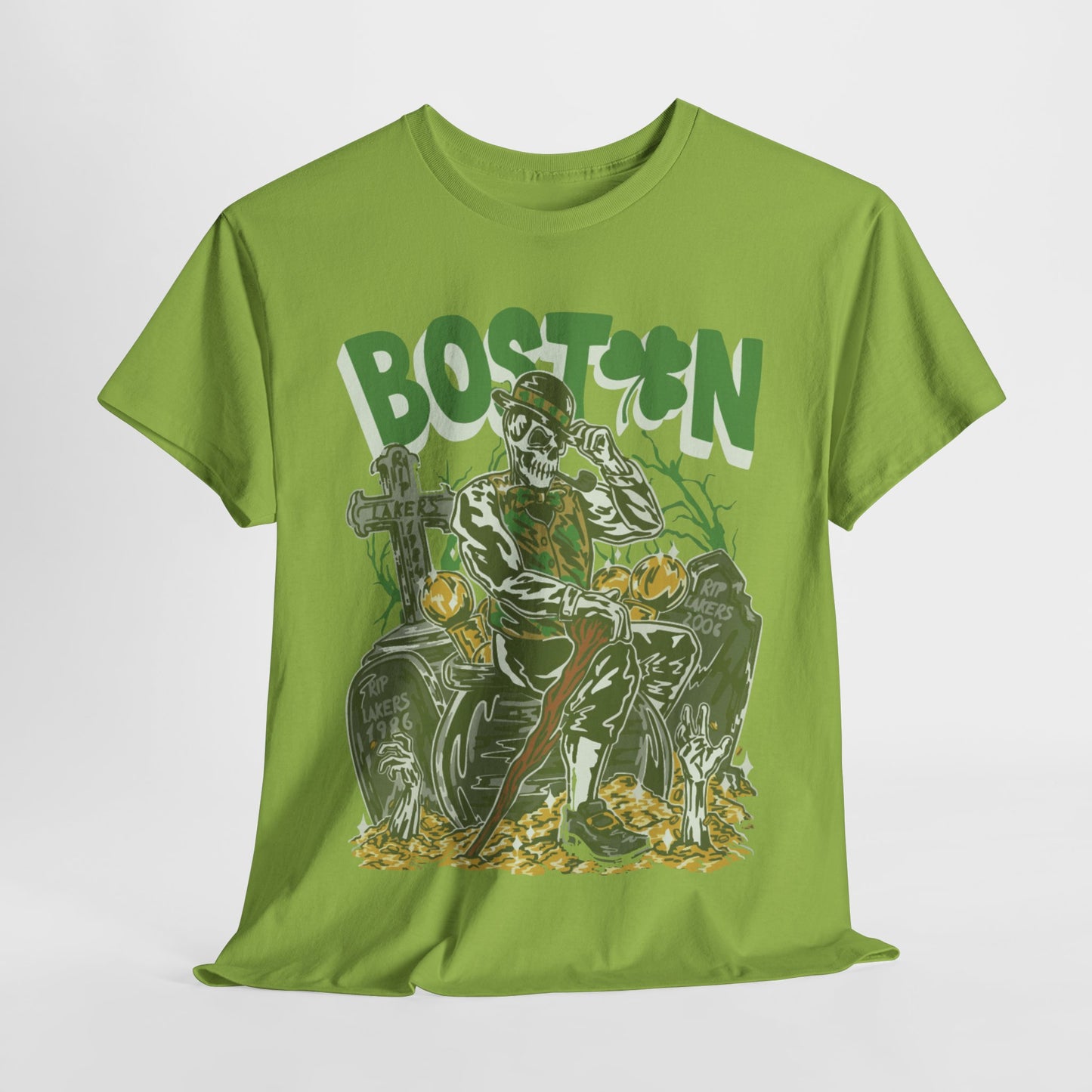 Boston Graphic Tee, Unisex Heavy Cotton T-Shirt, Vintage Boston Shirt, Irish Pride Apparel, St. Patrick's Day Gift, Casual Wear