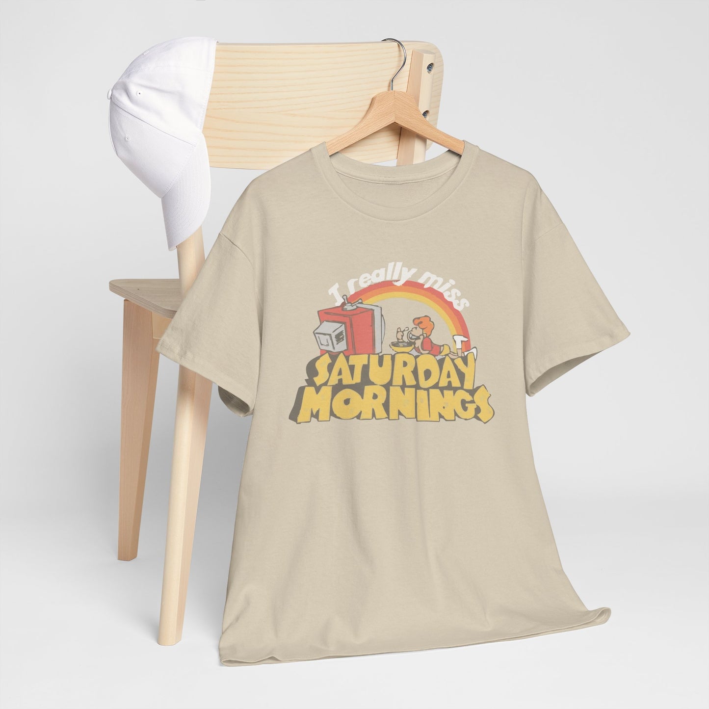 Retro Saturday Mornings Tee, Vintage Cartoon Shirt, Unisex Cotton Tee, Cozy Weekend Vibe, Perfect Gift for Nostalgia Lovers