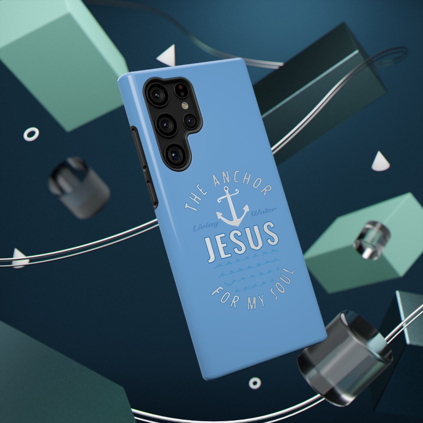 Jesus Anchor Phone Case, Christian Tech Accessories, Inspirational Gifts, Unique Phone Covers, Faith-Based Decor