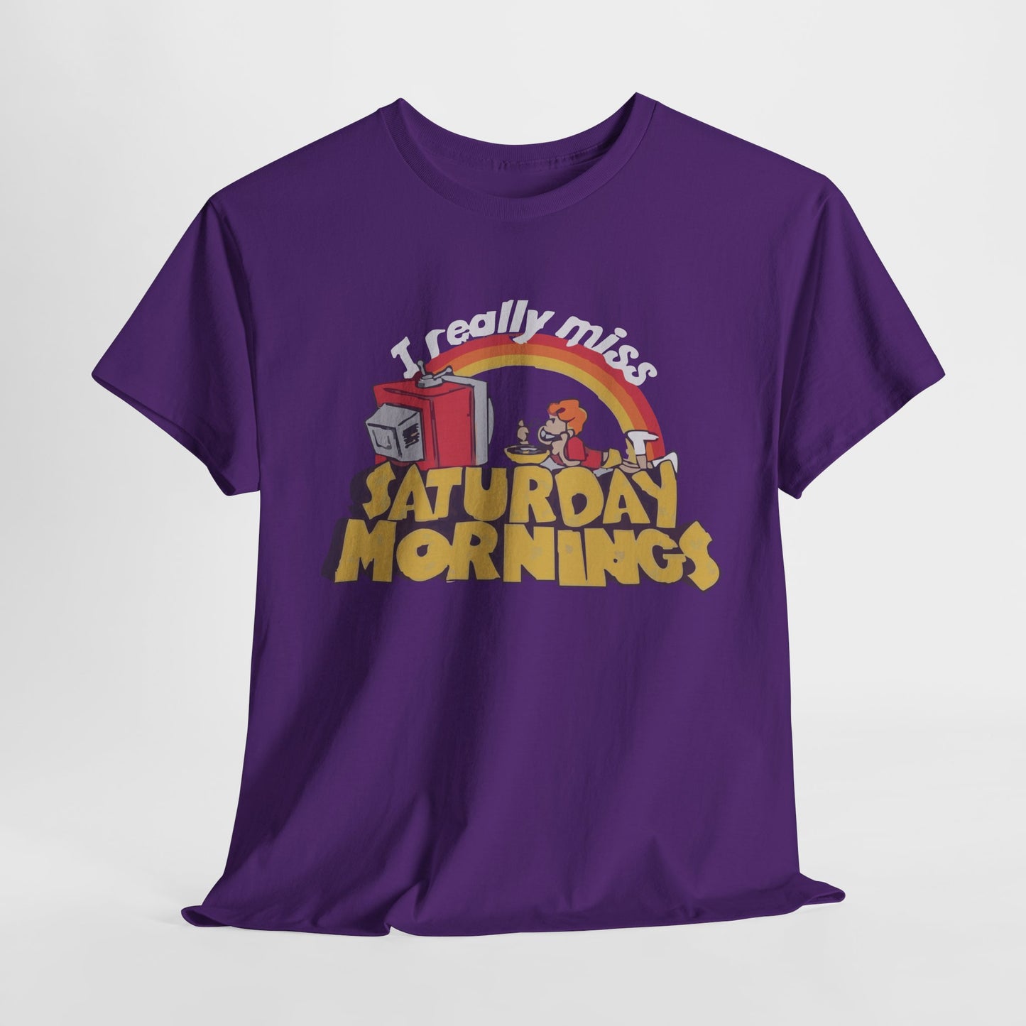 Retro Saturday Mornings Tee, Vintage Cartoon Shirt, Unisex Cotton Tee, Cozy Weekend Vibe, Perfect Gift for Nostalgia Lovers