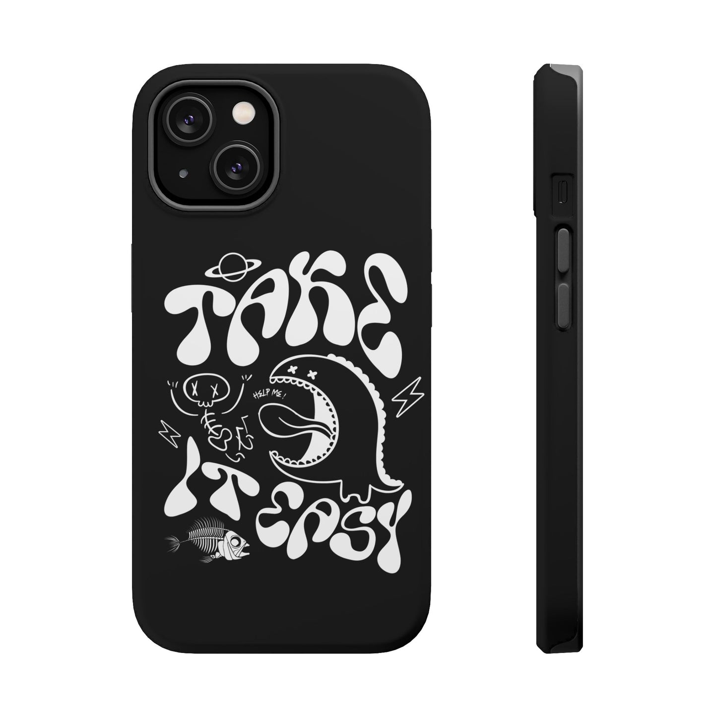 Magnetic Phone Case - Take It Easy Design, Cute Phone Cover, Gift for Him or Her, Trendy Accessories, Unique Tech Gifts