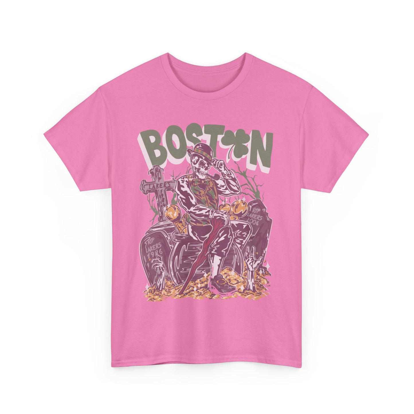 Boston Graphic Tee, Unisex Heavy Cotton T-Shirt, Vintage Boston Shirt, Irish Pride Apparel, St. Patrick's Day Gift, Casual Wear