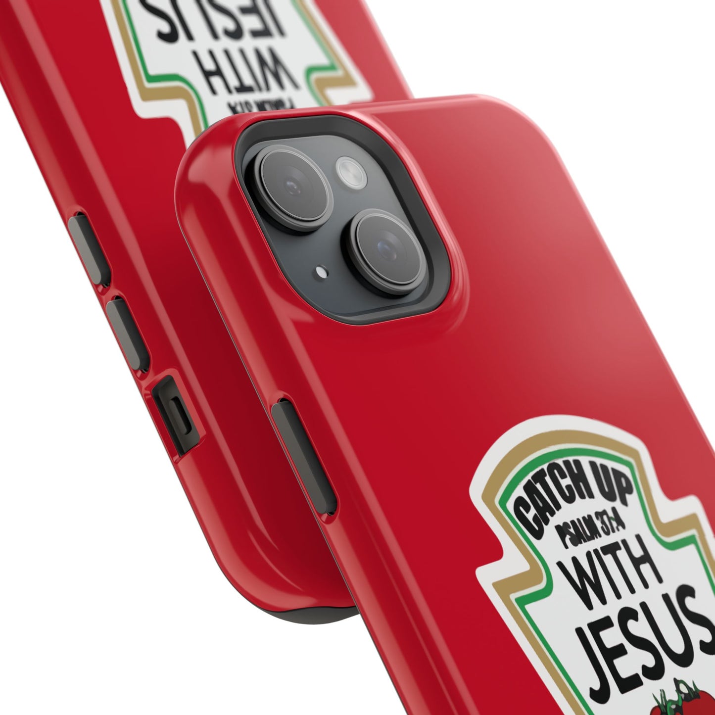 Fun Christian Phone Case, Catch Up with Jesus, Impact-Resistant, Faith-Based Gift, Religious Accessories, Bible Verses