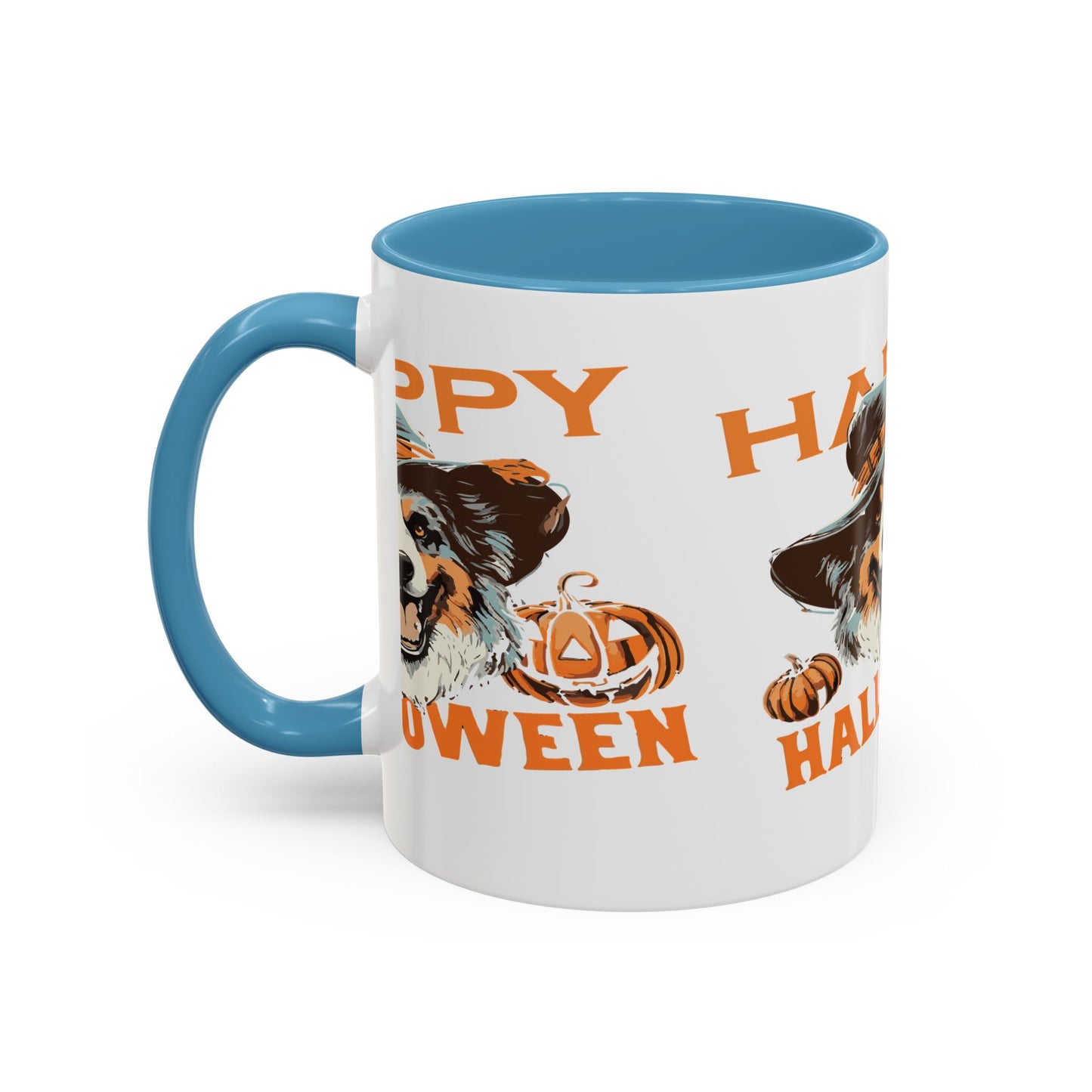 Halloween Dog Mug with Pumpkin Design, Cute Pet Lover Gift, Coffee Ceramic Cup for Fall, Spooky Season Decor, Happy Halloween