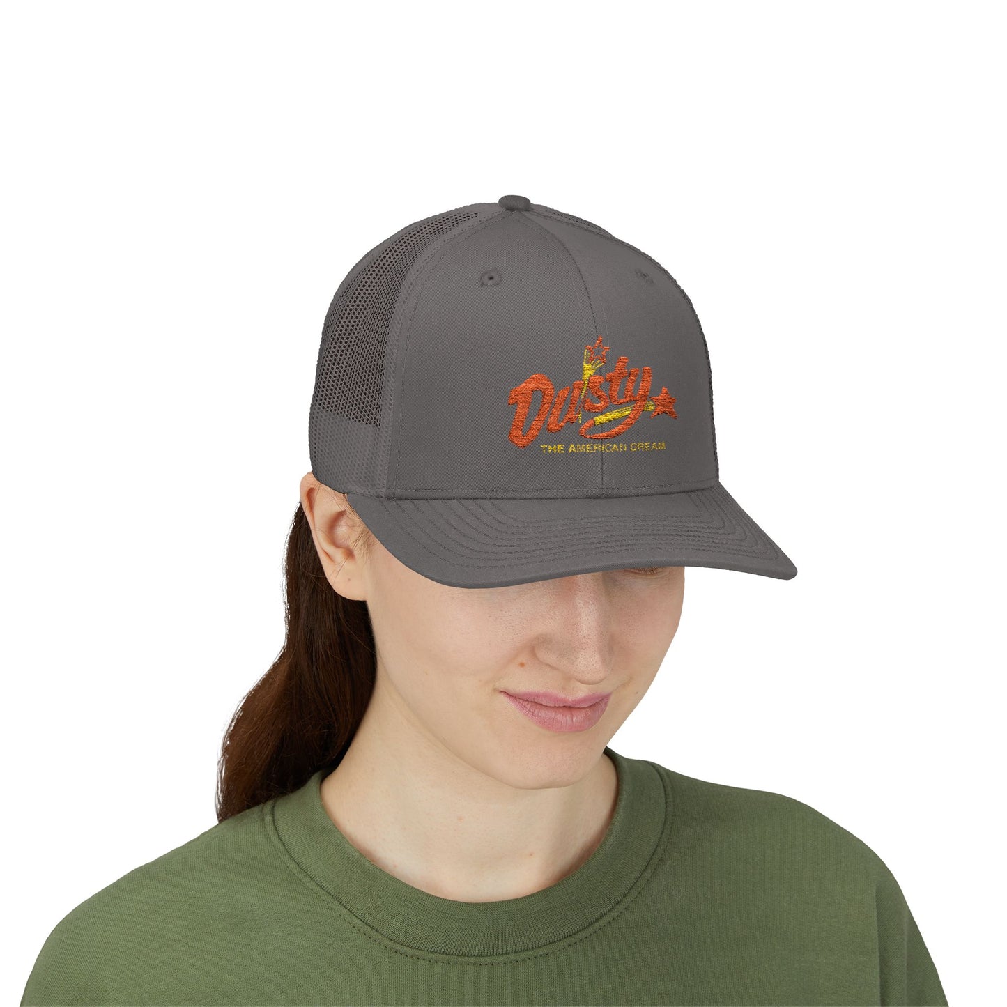 Dusty Snapback Trucker Cap, Trendy Hat, Gift for Him/Her, Casual Wear, Festival Accessory, Outdoor Style