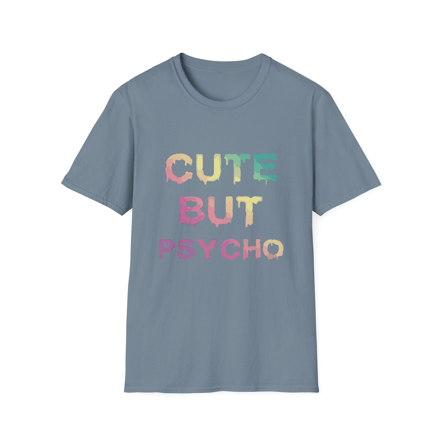 Cute But Psycho Unisex Softstyle T-Shirt, Trendy Graphic Tee, Casual Fashion, Gift for Friends, Everyday Wear, Birthday Present