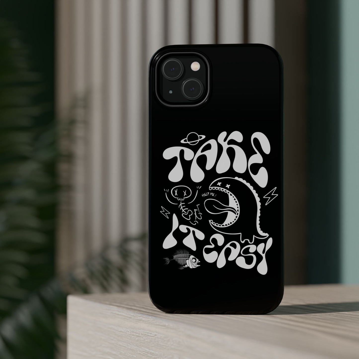 Magnetic Phone Case - Take It Easy Design, Cute Phone Cover, Gift for Him or Her, Trendy Accessories, Unique Tech Gifts