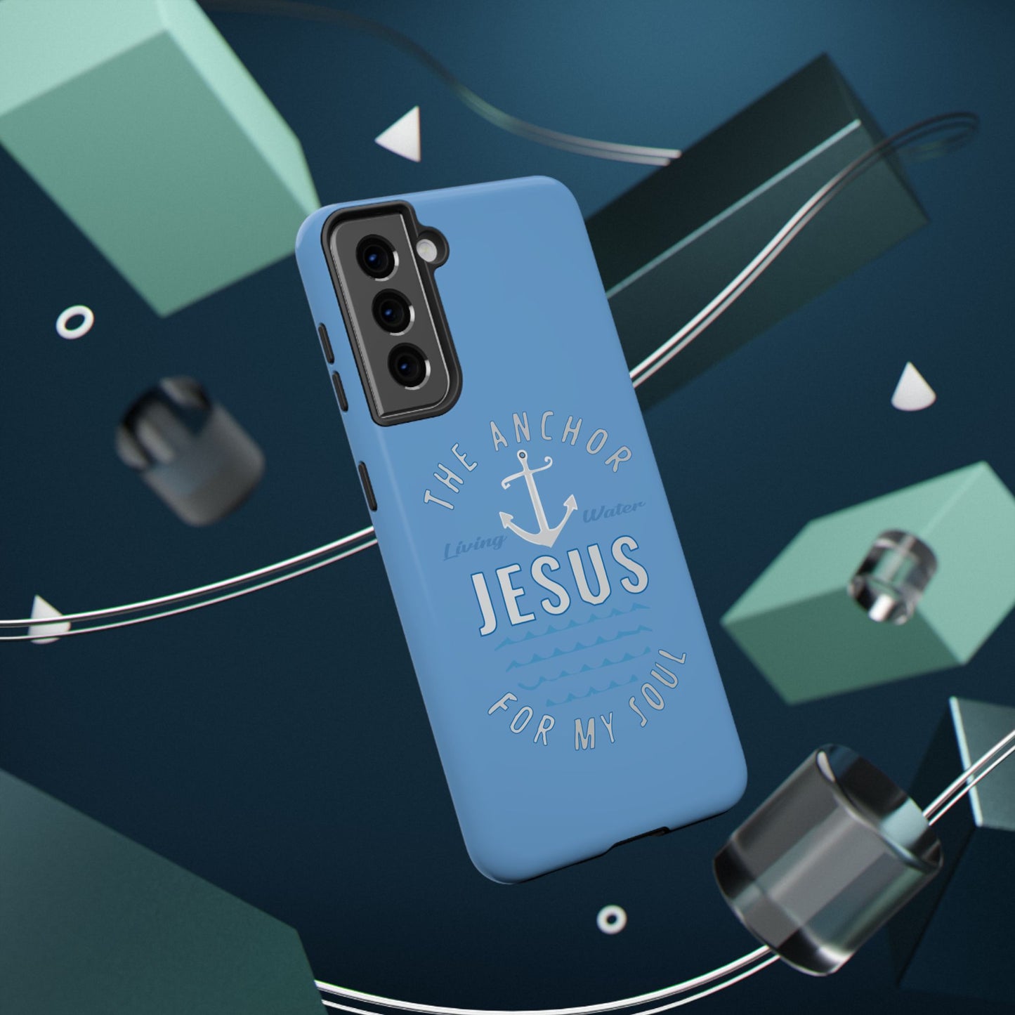 Jesus Anchor Phone Case, Christian Tech Accessories, Inspirational Gifts, Unique Phone Covers, Faith-Based Decor
