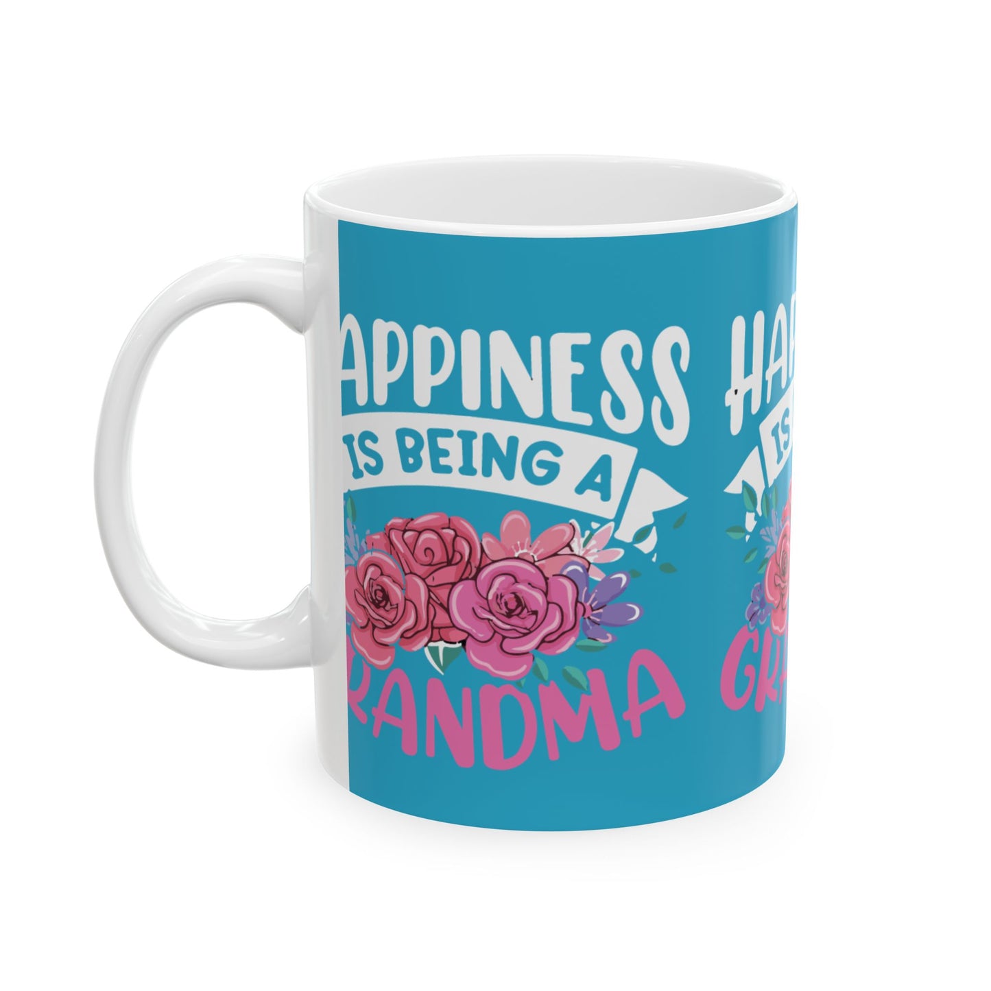 Floral Grandma Mug - Happiness is Being a Grandma - Perfect Gift for Mother's Day