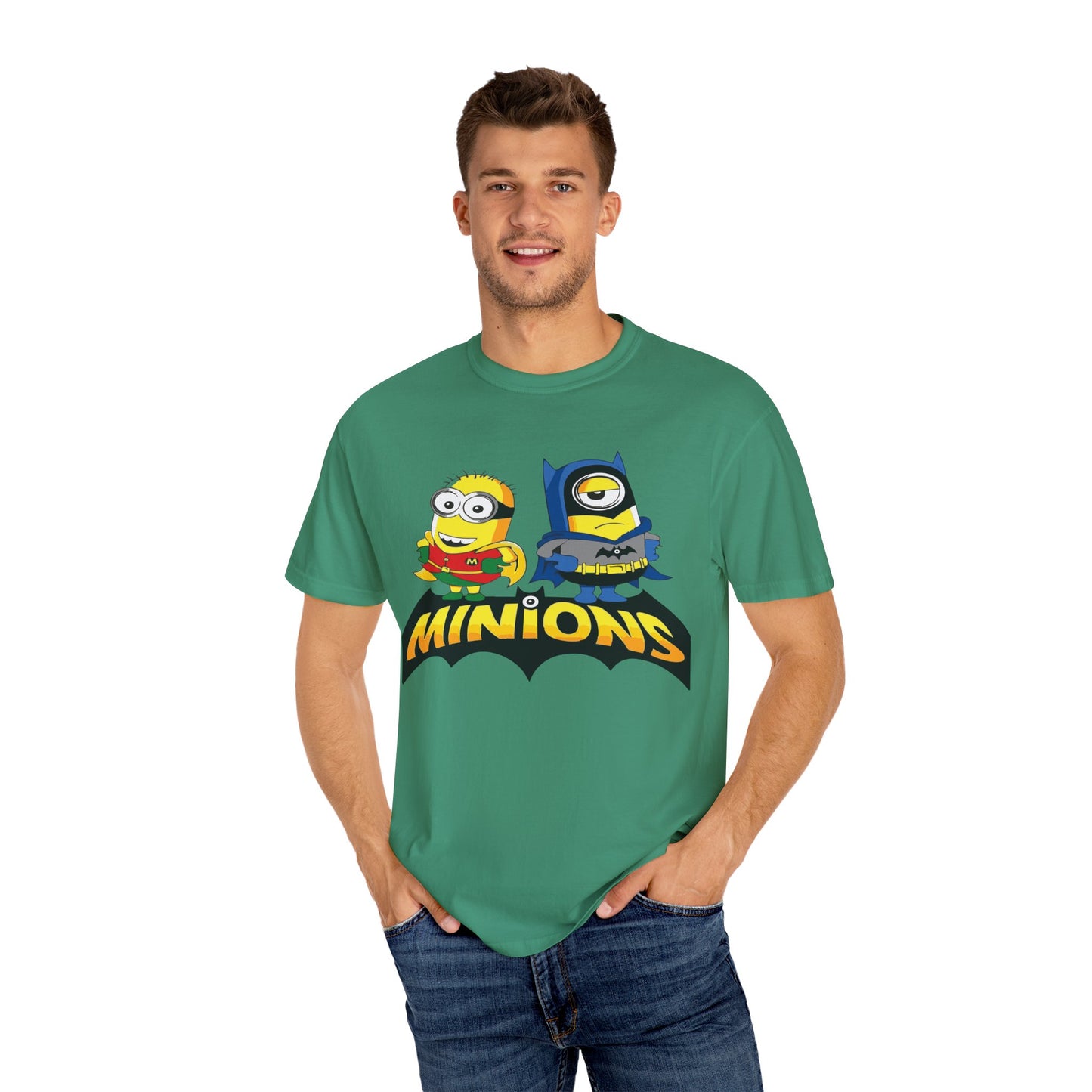 Minions Superhero Unisex T-shirt, Fun Gift for Kids, Cartoon Apparel, Birthday Party Outfit, Family Movie Night Wear