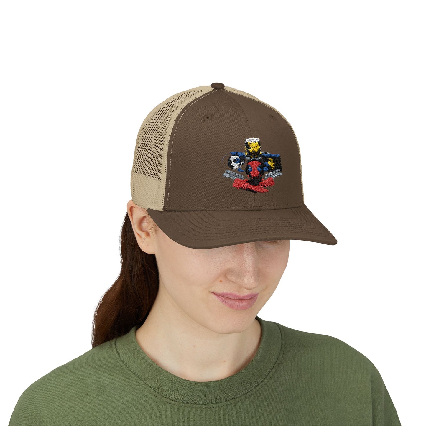 Snapback Trucker Cap - Deadpool Marvel, Deadpool 2 Movie Design