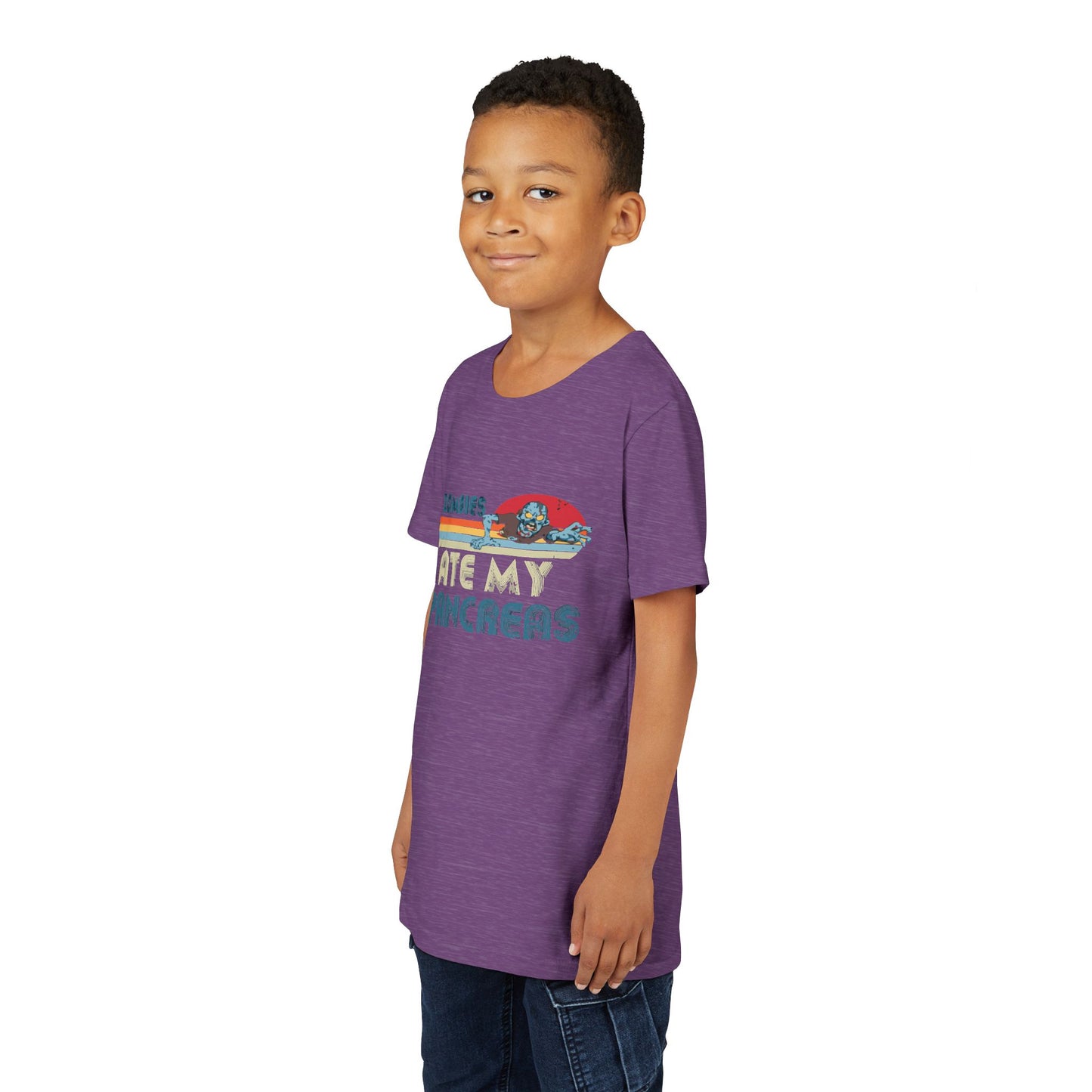 Youth Zombie Tee, Cute Graphic T-Shirt for Kids, Fun Short Sleeve Top, Halloween Costume, Gift for Little Horror Fans