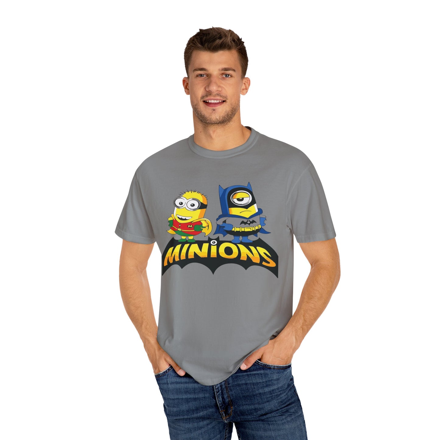 Minions Superhero Unisex T-shirt, Fun Gift for Kids, Cartoon Apparel, Birthday Party Outfit, Family Movie Night Wear