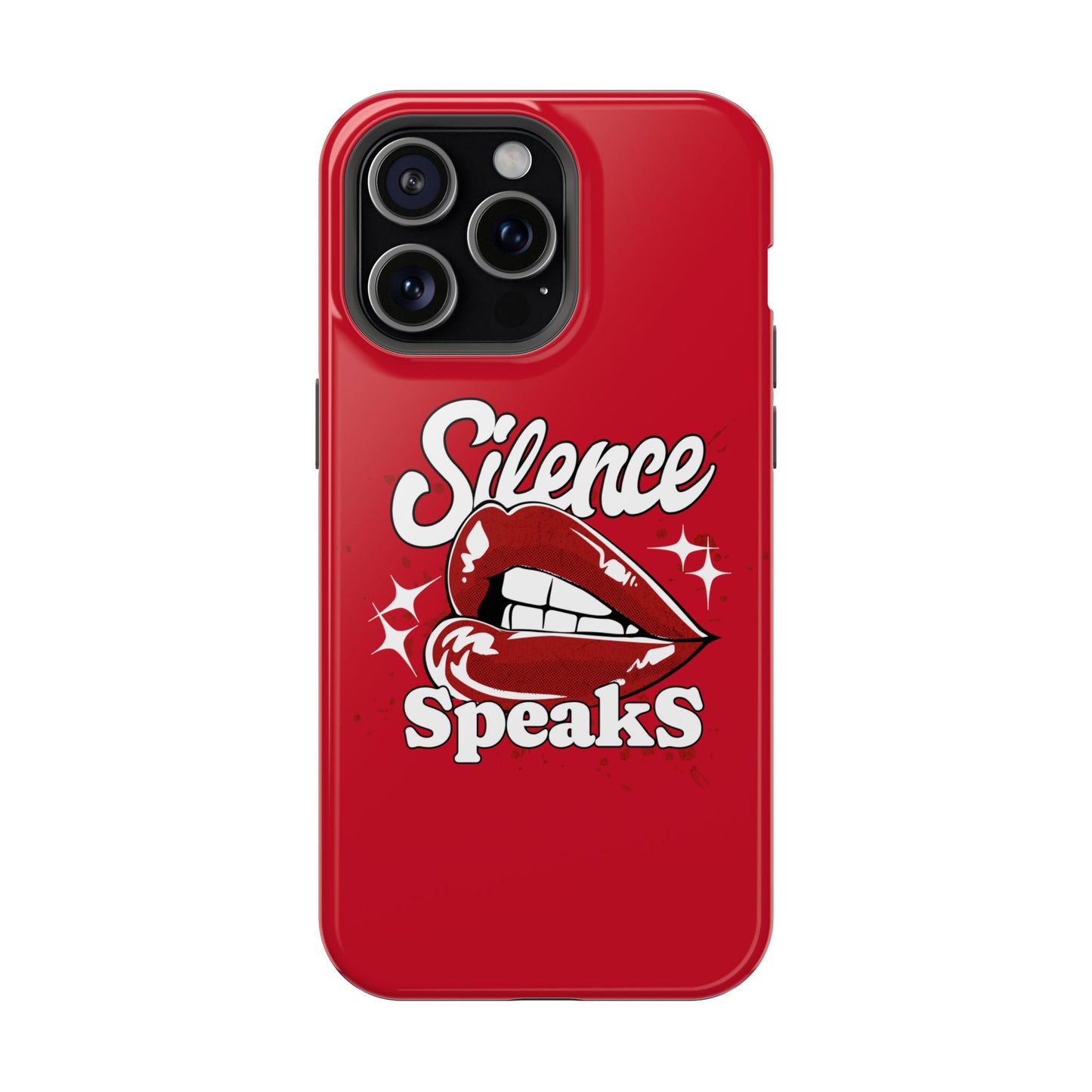 Bold Expression Magnetic Tough Cases, Phone Cover, Gift for Her, Pop Art, Trendy Accessory, Silence Speaks Design