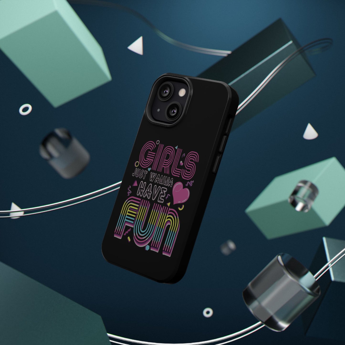 Fun Vibe Phone Case - Girls Just Wanna Have Fun Cell Case, Impact-Resistant Cover, Gift for Teens, Birthday Party Accessory, Trendy Tech