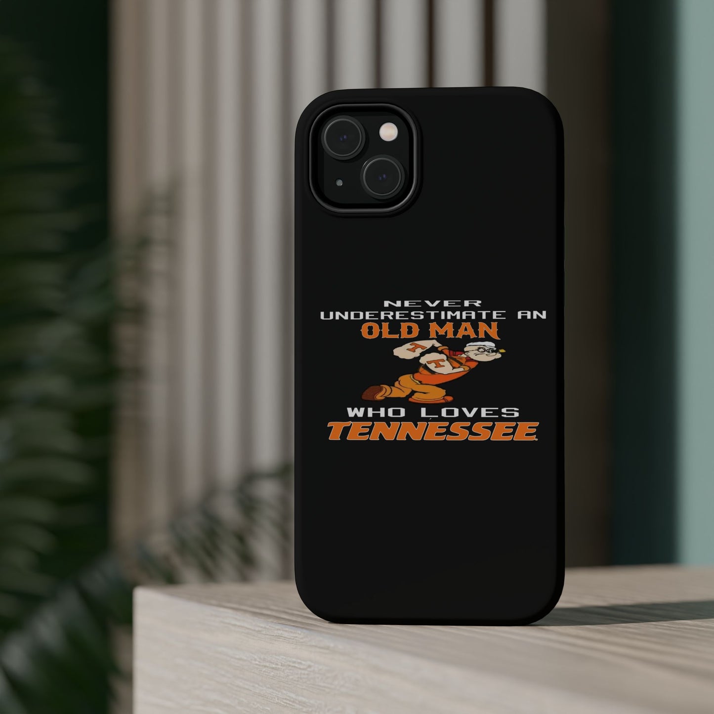 Tough Phone Case, Old Man Who Loves Tennessee, Gift for Grandpa, Tennessee Pride, Men's Accessories, Father's Day, Custom Cases