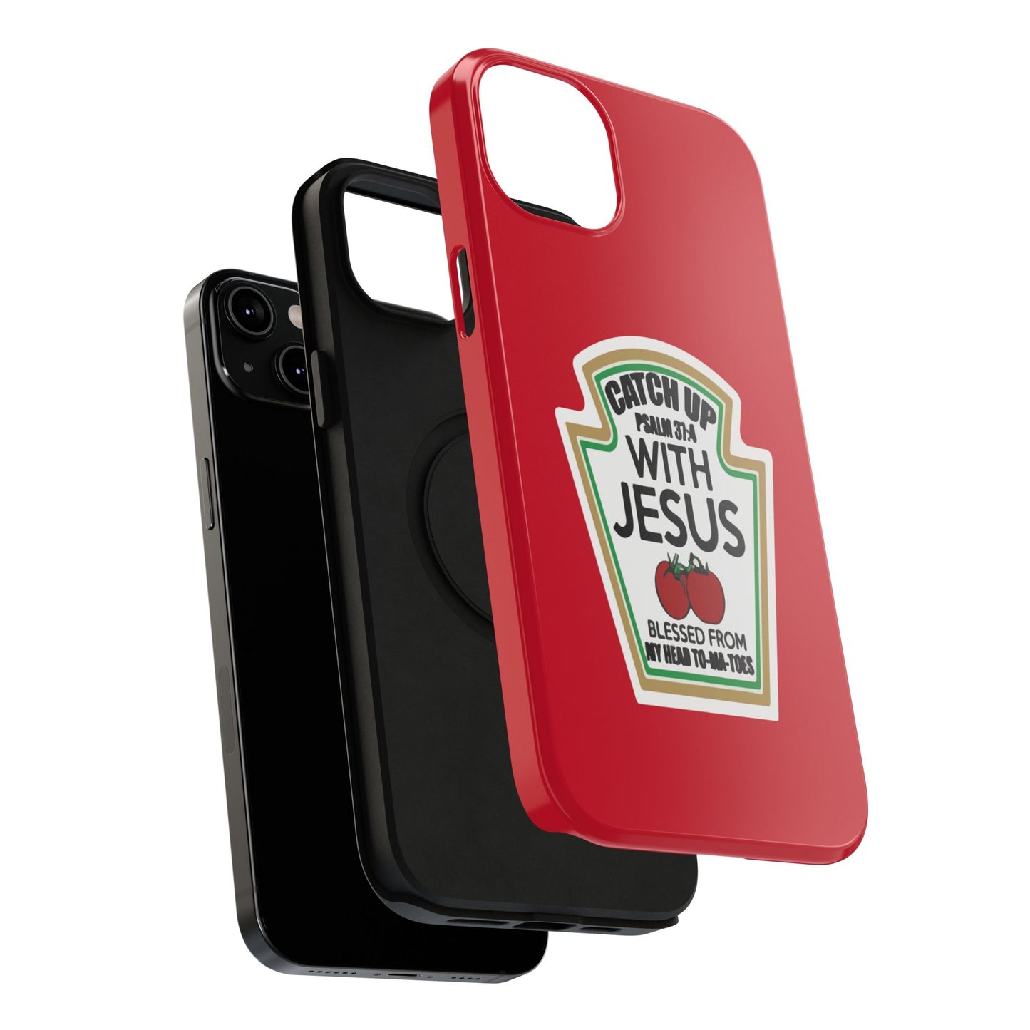 Fun Christian Phone Case, Catch Up with Jesus, Impact-Resistant, Faith-Based Gift, Religious Accessories, Bible Verses