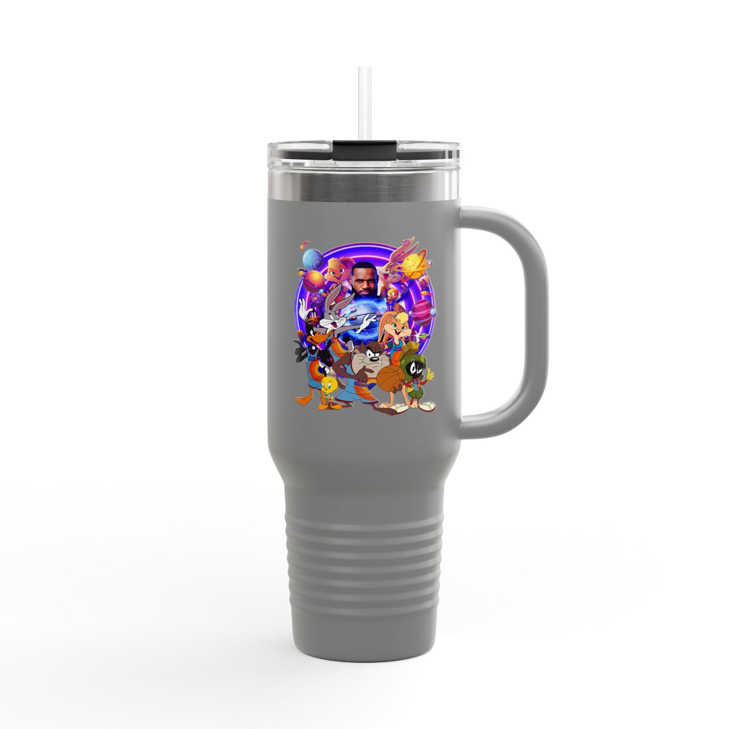 Colorful Insulated Travel Mug, 40oz - Fun for Road Trips, Tailgating, Hot Summer Days, Gift for Friends, Family, or Kids