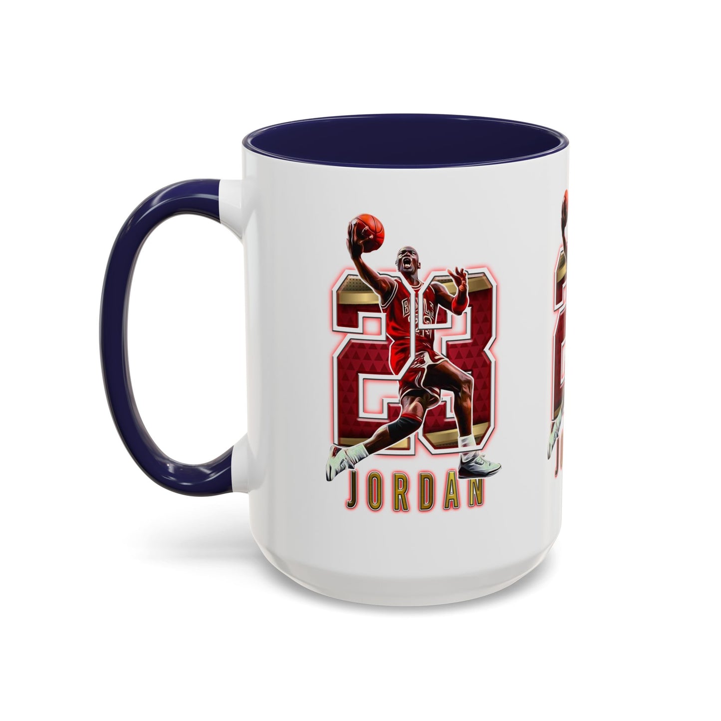 Michael Jordan Accent Coffee Mug - 11oz & 15oz - Perfect Gift for Sports Fans, Collectors, Basketball Lovers, Unique Gift Idea