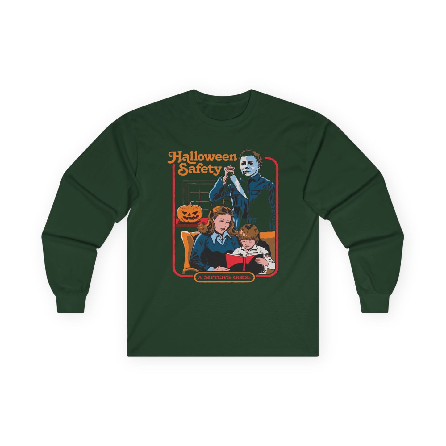 Retro Halloween Long Sleeve Tee, Unisex Tee for Fall, Halloween Safety, Spooky Season Shirt, Holiday Gift, Cozy Casual