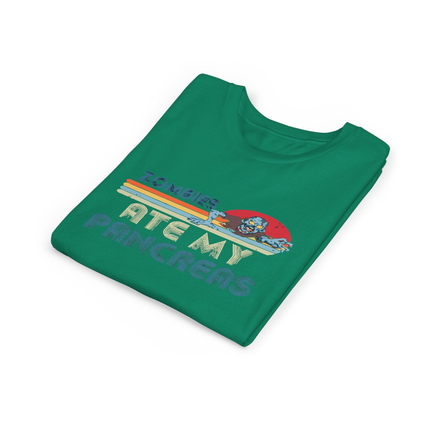Youth Zombie Tee, Cute Graphic T-Shirt for Kids, Fun Short Sleeve Top, Halloween Costume, Gift for Little Horror Fans