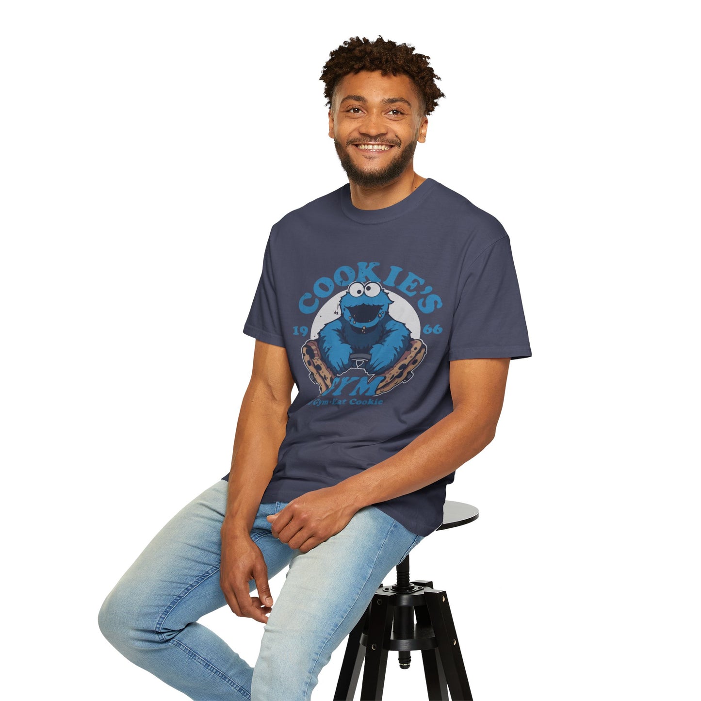 Cookie Monster Inspired Unisex T-Shirt, Fun Gift for Gamers, Casual Wear, Birthday Gift, Kitchen & Gym Motivation