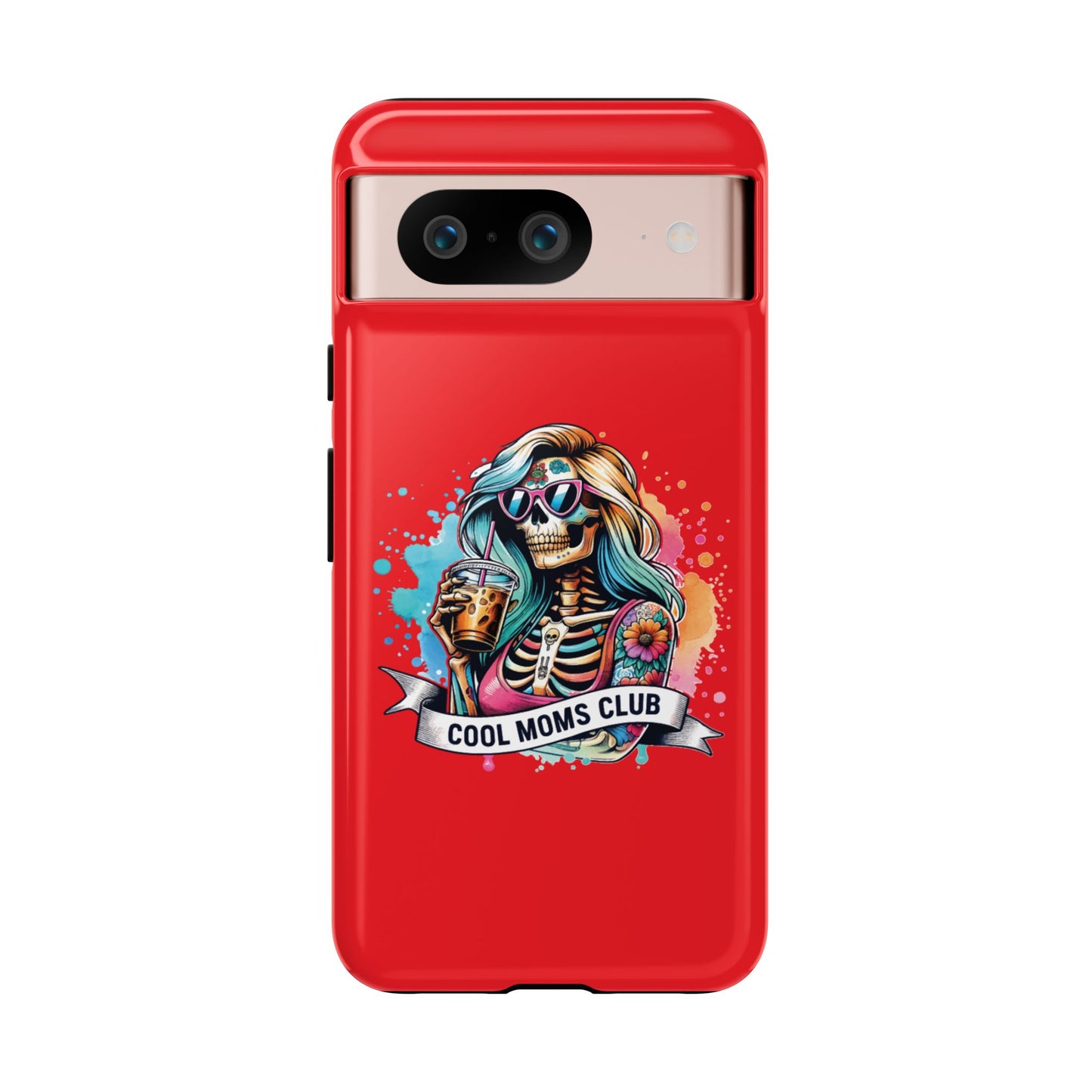 Cool Moms Club Phone Case - Tough Cases, Funky Phone Cover, Gift for Moms, Skeleton Design, Trendy Tech Accessories