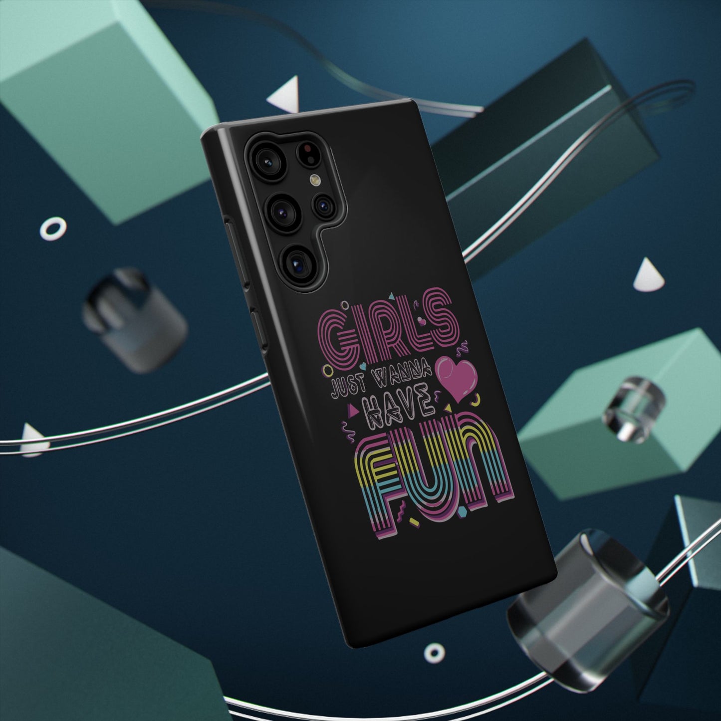 Fun Vibe Phone Case - Girls Just Wanna Have Fun Cell Case, Impact-Resistant Cover, Gift for Teens, Birthday Party Accessory, Trendy Tech