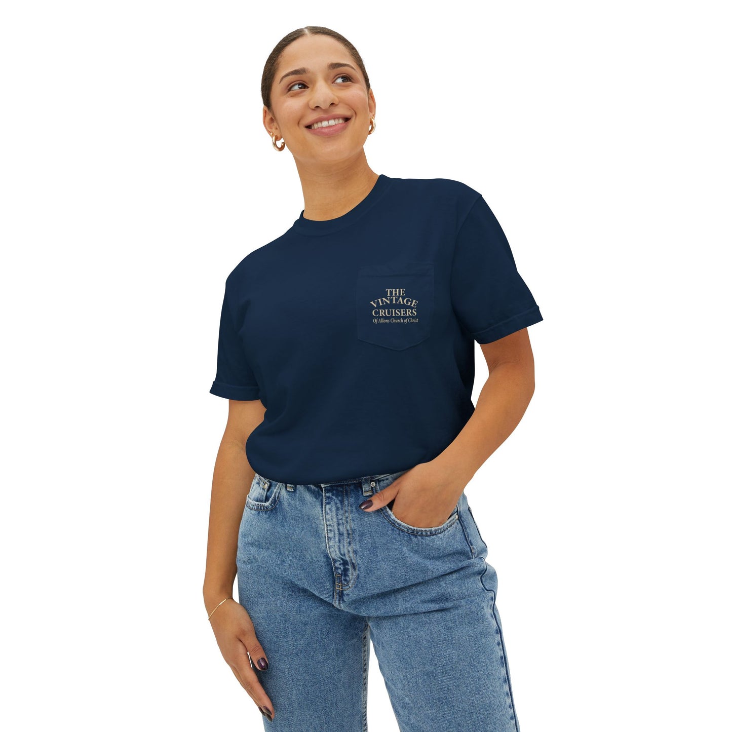 Vintage Allons church of Christ Cruise Pocket T-Shirt