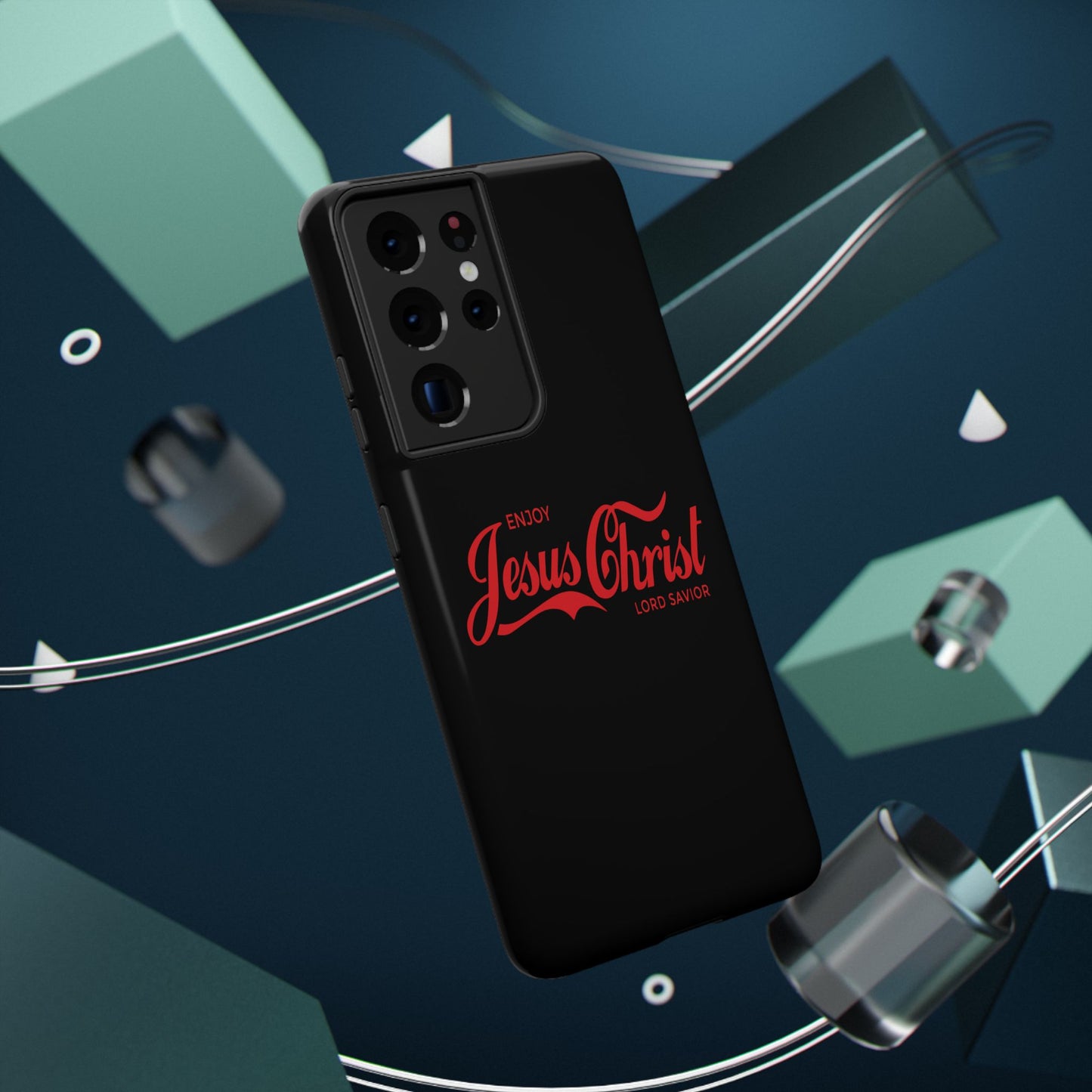 Impact-Resistant Phone Case: Enjoy Jesus Christ Lord Savior, Christian Gift, Durable Protection, Faith-Based Accessory, Holiday Gift