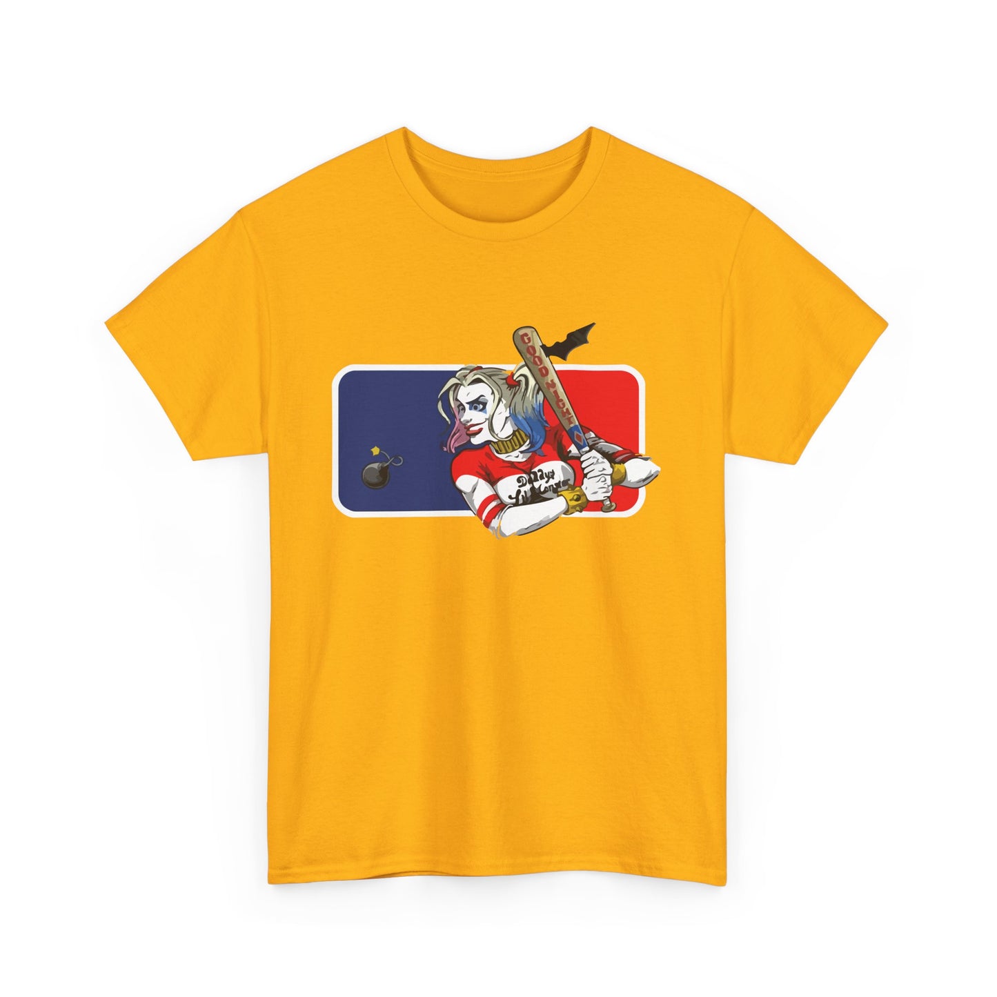 Unisex Baseball Graphic Tee - Harley Quinn DC Casual Wear for Sports Lovers