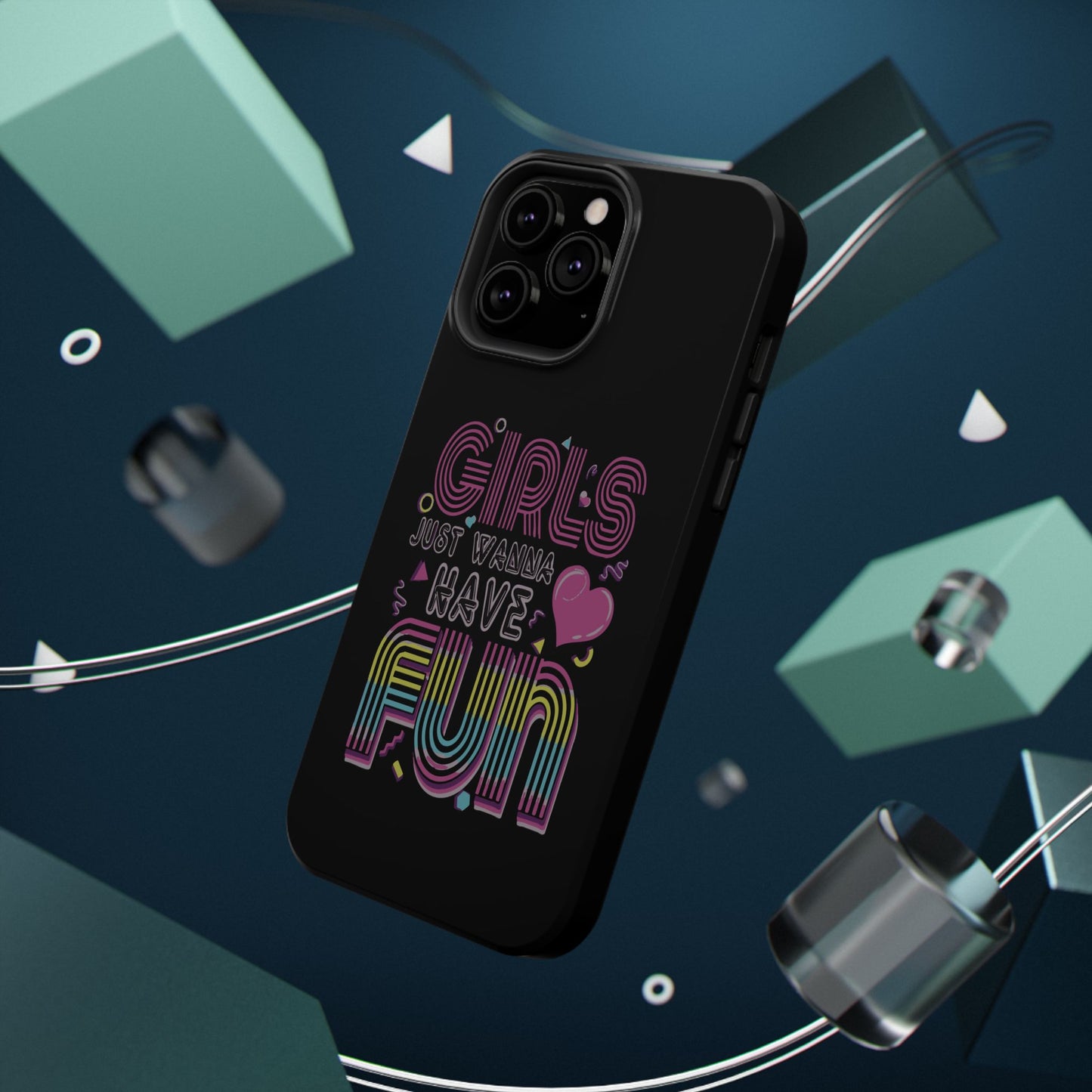 Fun Vibe Phone Case - Girls Just Wanna Have Fun Cell Case, Impact-Resistant Cover, Gift for Teens, Birthday Party Accessory, Trendy Tech