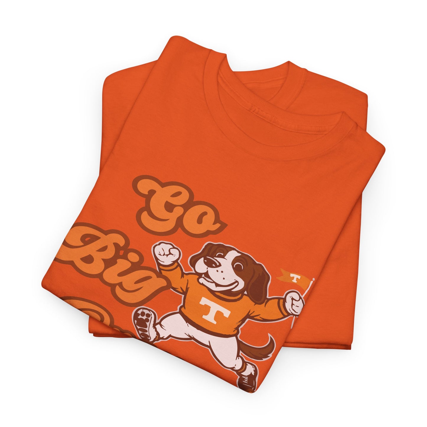 Go Big Orange Unisex Heavy Cotton Tee, Sports Fan Shirt, Casual Wear, College Game Day Top, Gift for Sports Enthusiasts
