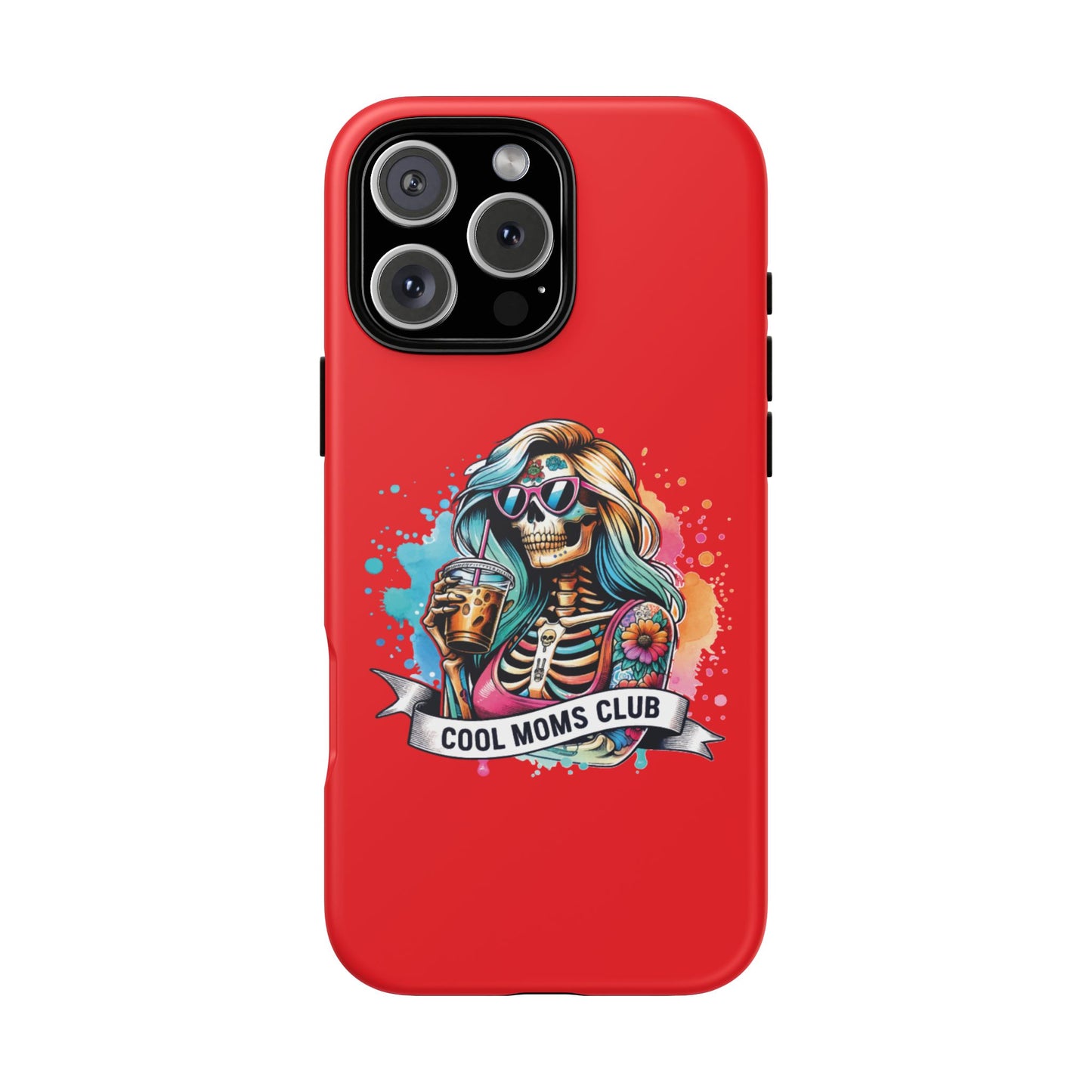 Cool Moms Club Phone Case - Tough Cases, Funky Phone Cover, Gift for Moms, Skeleton Design, Trendy Tech Accessories