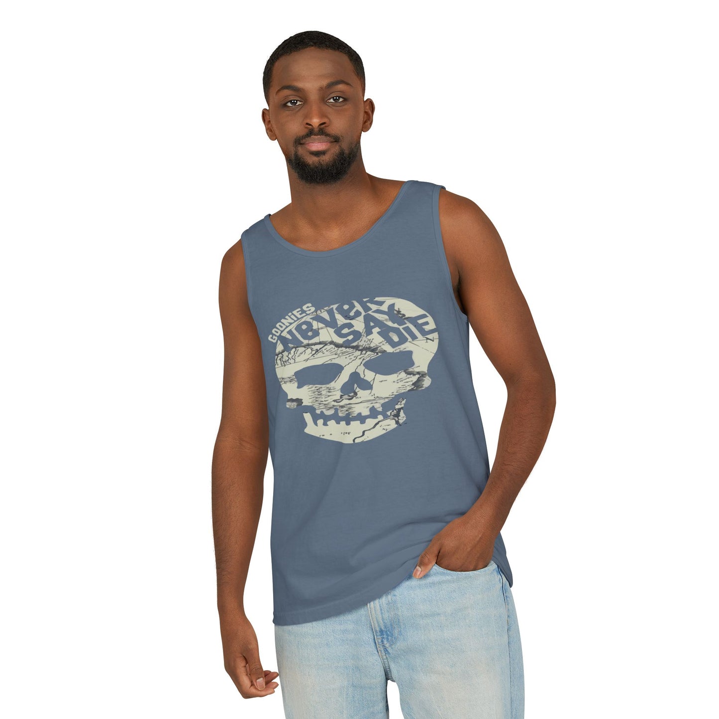 Cool Skull Graphic Tank Top, Unisex Summer Tee, Beachwear, Festival Outfit, Casual Wear, Graphic Apparel